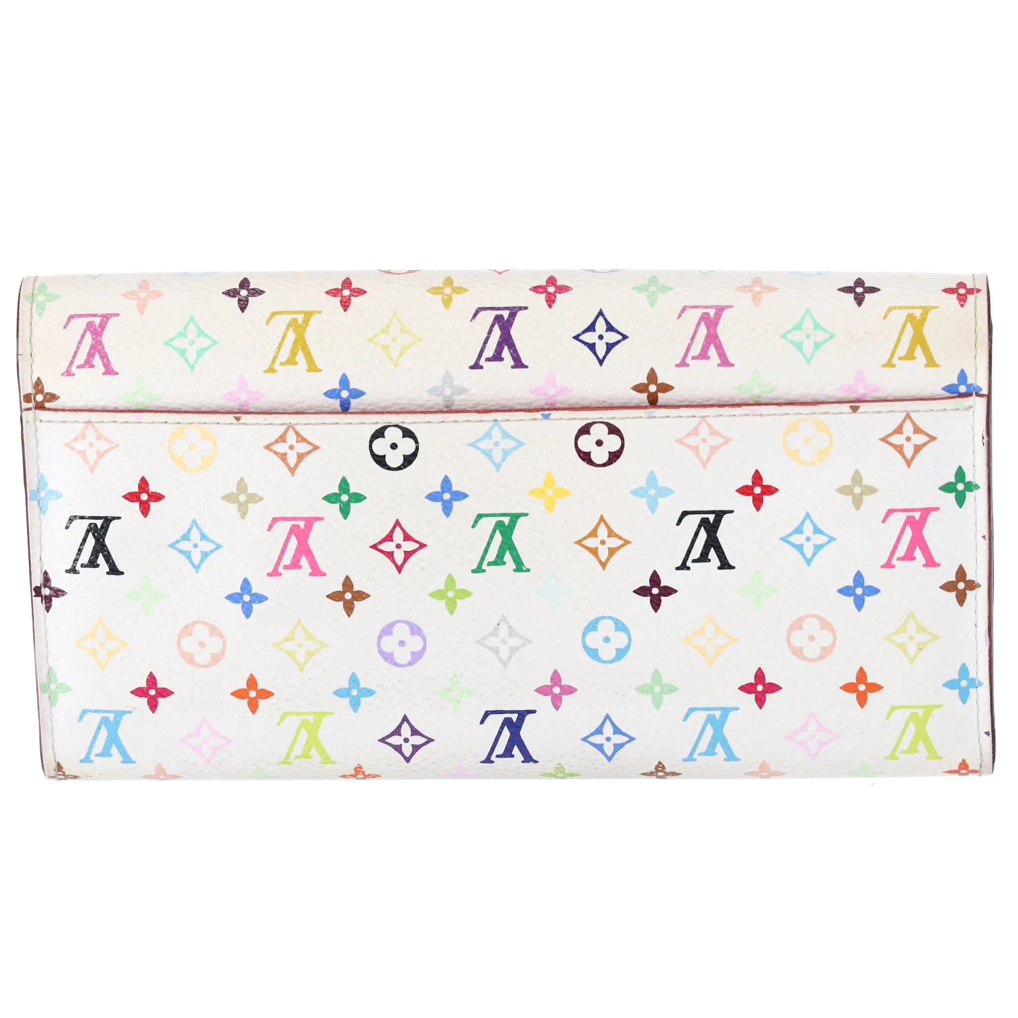 Louis Vuitton x Murakami Sarah Monogram Multicolor Long Wallet M60666 White Pink sold by Gaby's Bags product image thumbnail 2