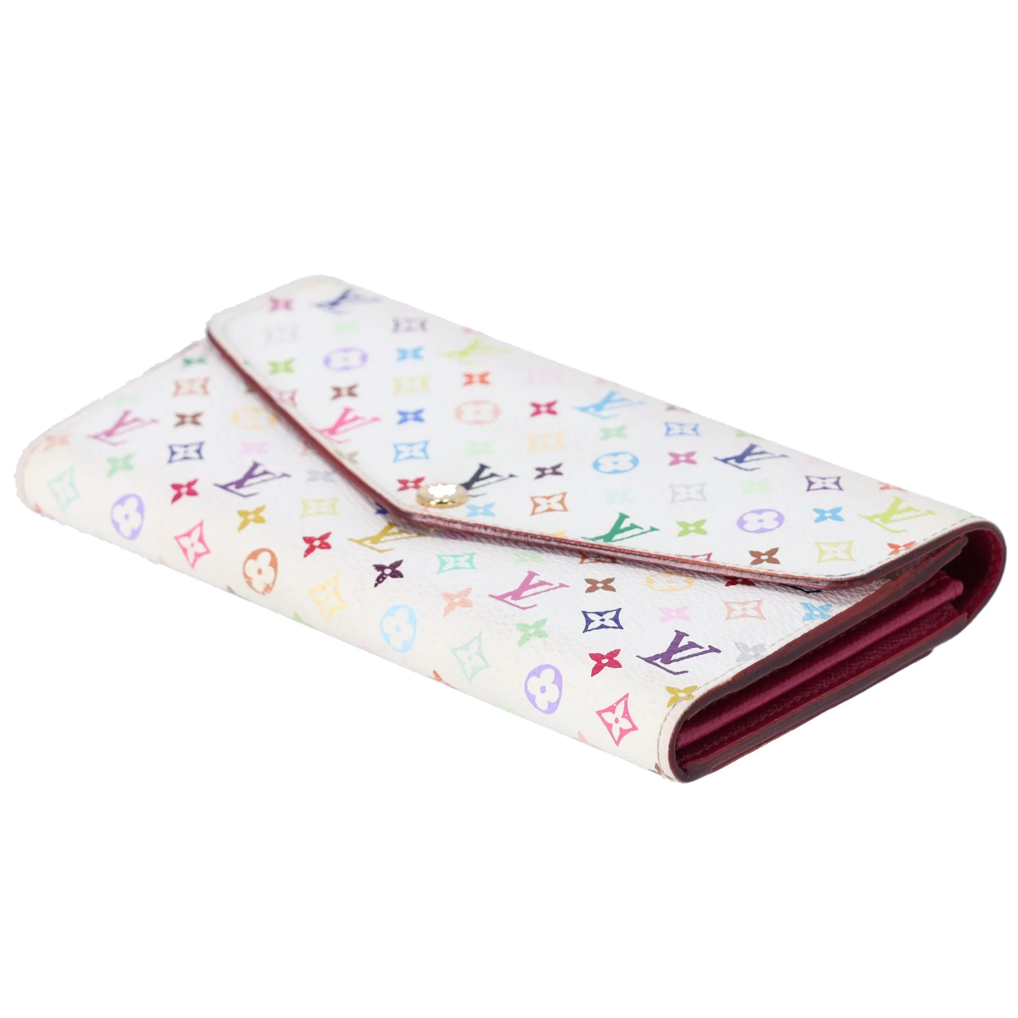 Louis Vuitton x Murakami Sarah Monogram Multicolor Long Wallet M60666 White Pink sold by Gaby's Bags product image thumbnail 3