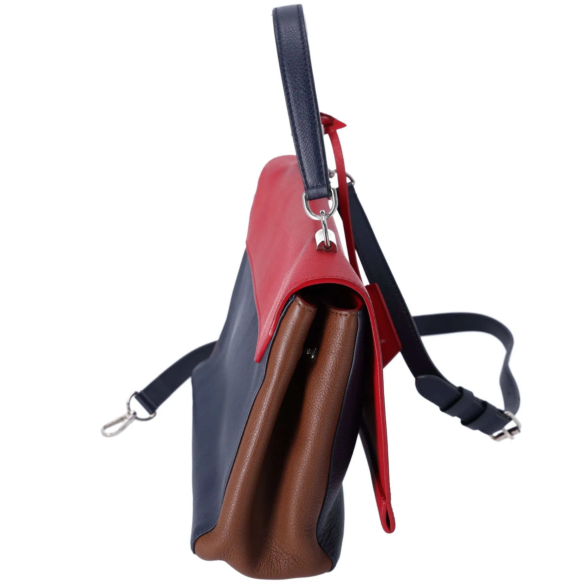 Louis Vuitton Lockme II Handbag M42859 Red Dark Navy Brown Leather sold by Gaby's Bags product image thumbnail 2