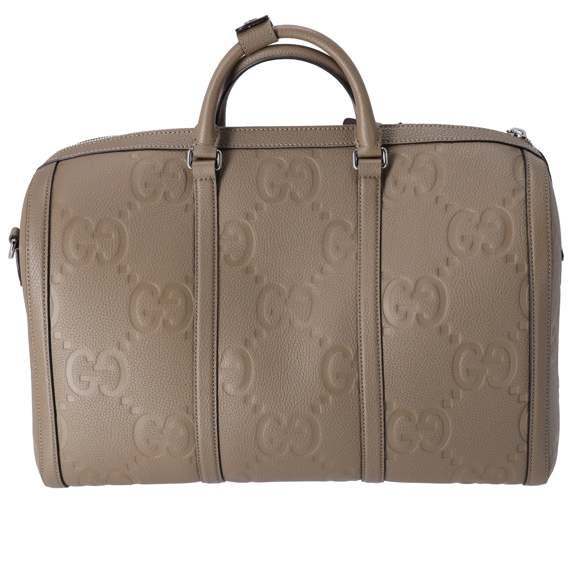Gucci Jumbo GG Embossed Leather Duffle Bag Taupe sold by Gaby's Bags product image thumbnail 3