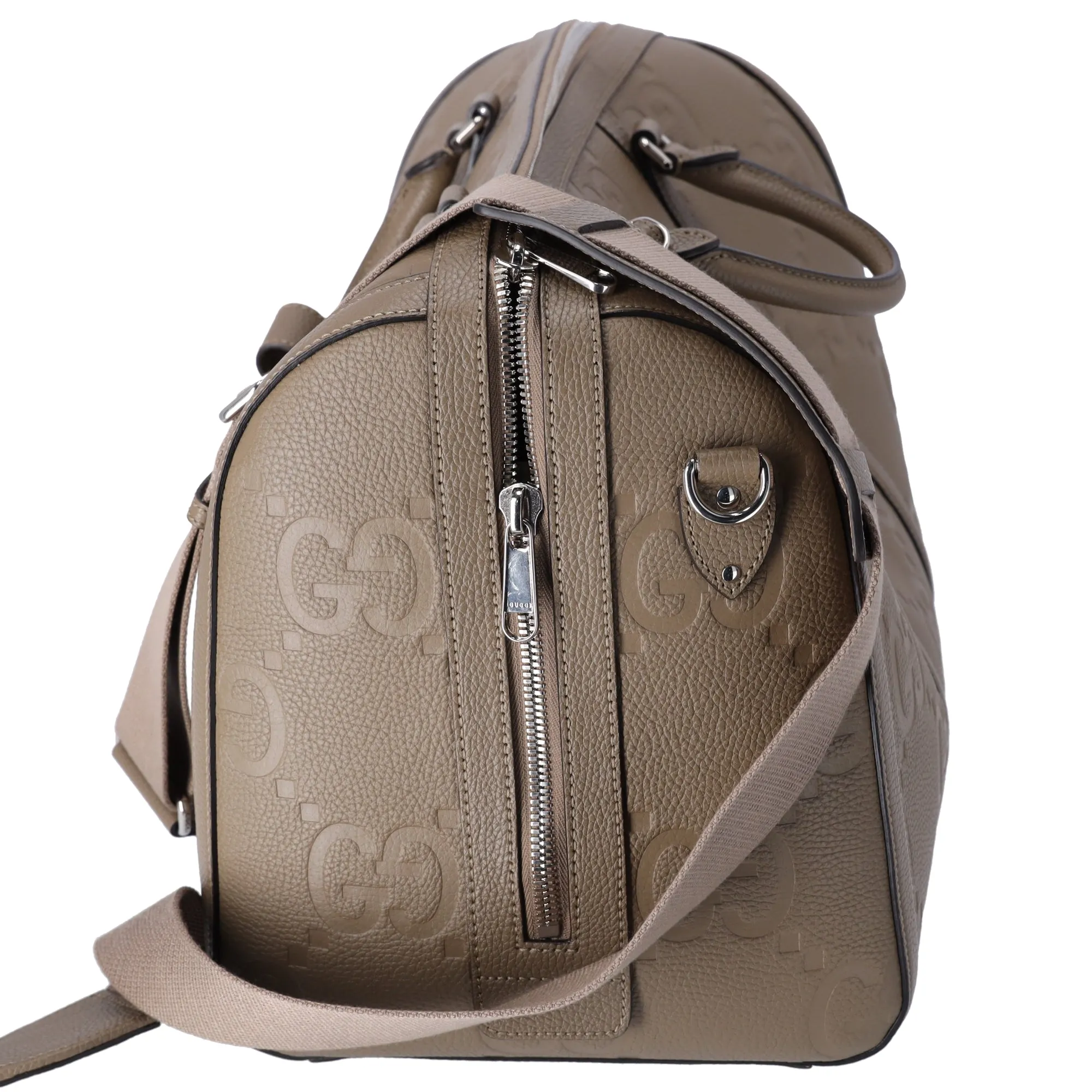 Gucci Jumbo GG Embossed Leather Duffle Bag Taupe sold by Gaby's Bags product image thumbnail 2