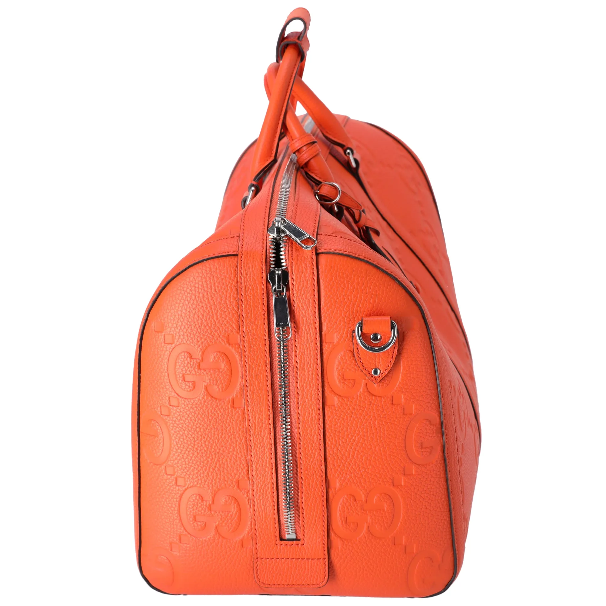 Gucci Orange Jumbo GG Embossed Leather Small Duffle Bag sold by Gaby's Bags product image thumbnail 2