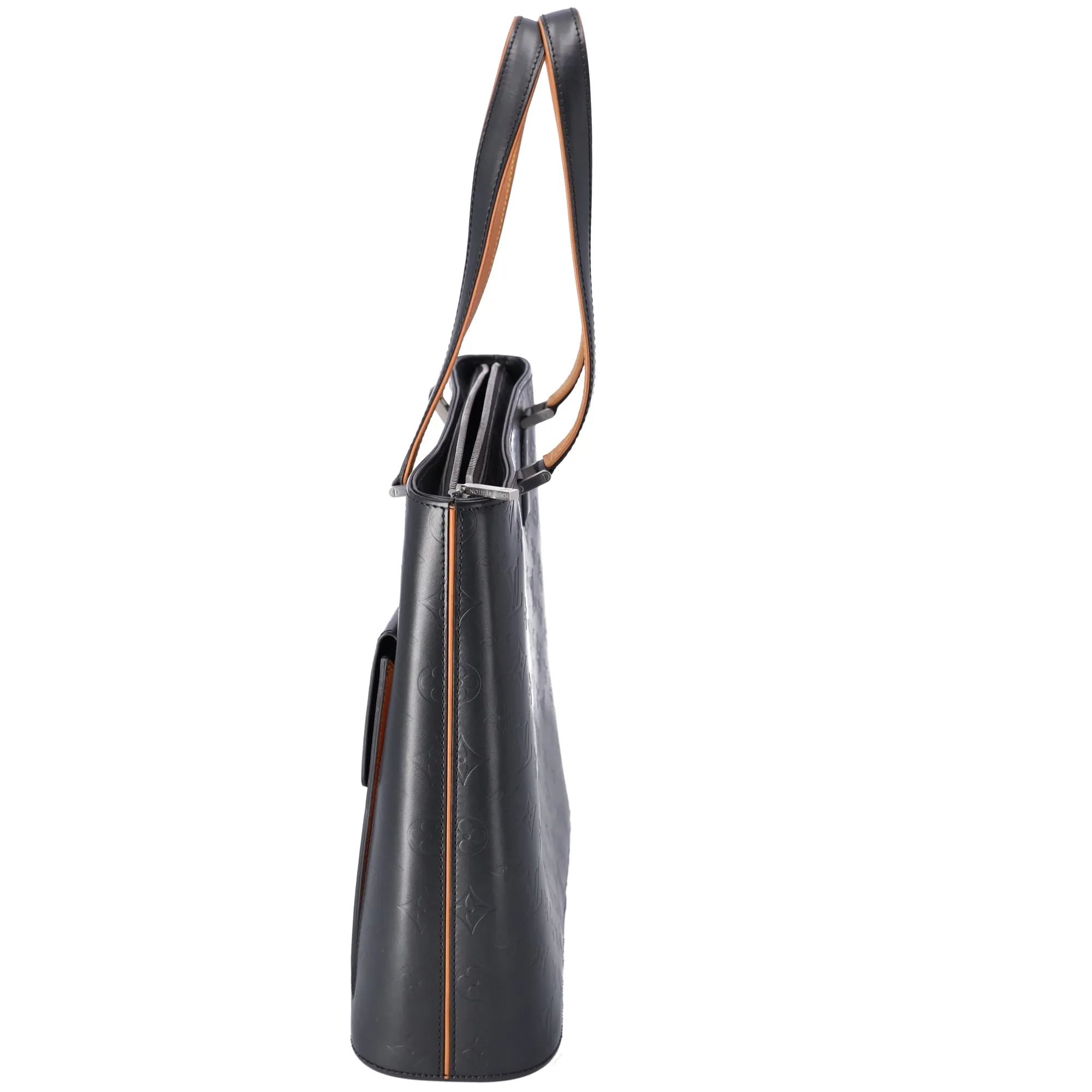 Louis Vuitton Wilwood Monogram Mat Tote Bag M55105Gray Calf sold by Gaby's Bags product image thumbnail 4