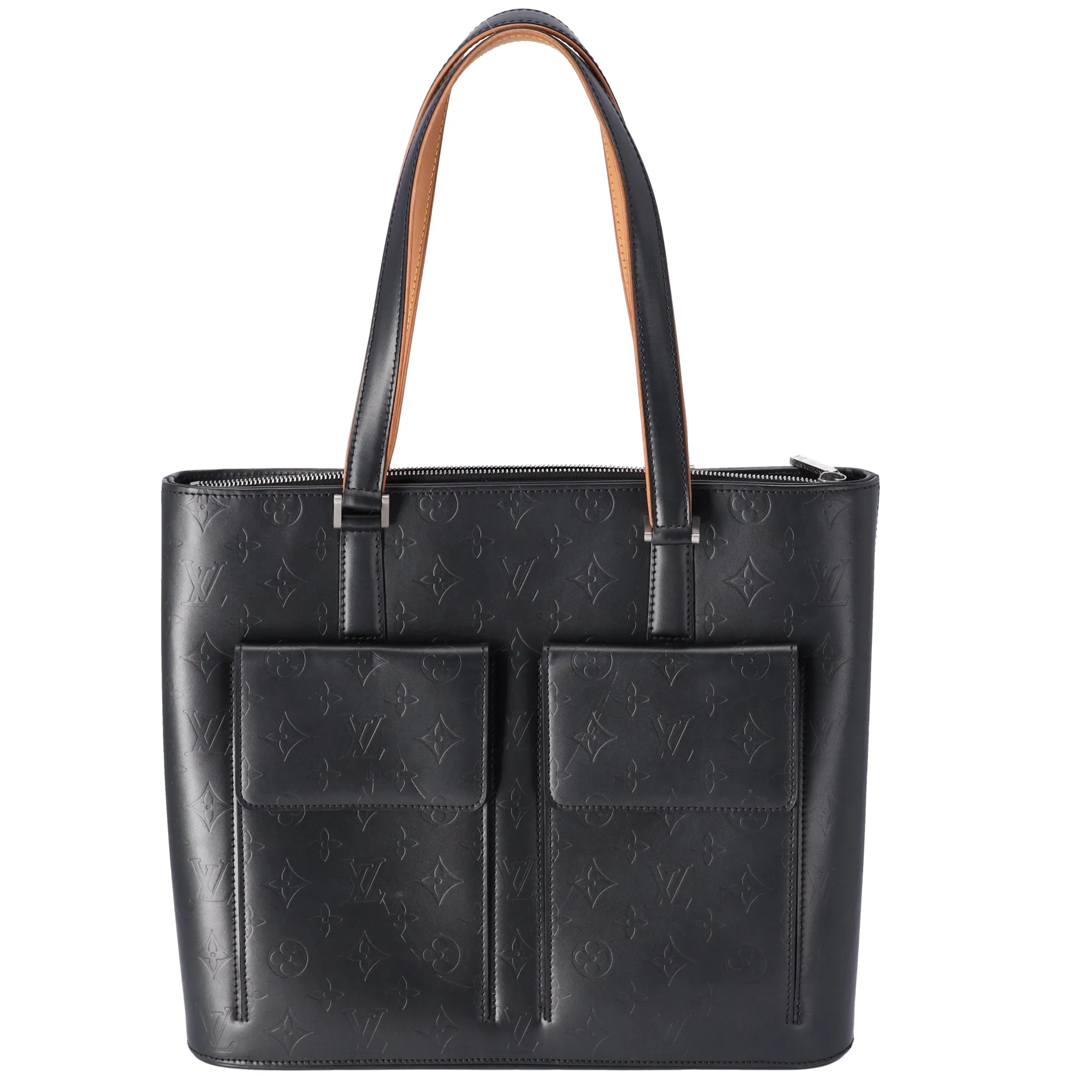 Louis Vuitton Wilwood Monogram Mat Tote Bag M55105Gray Calf sold by Gaby's Bags