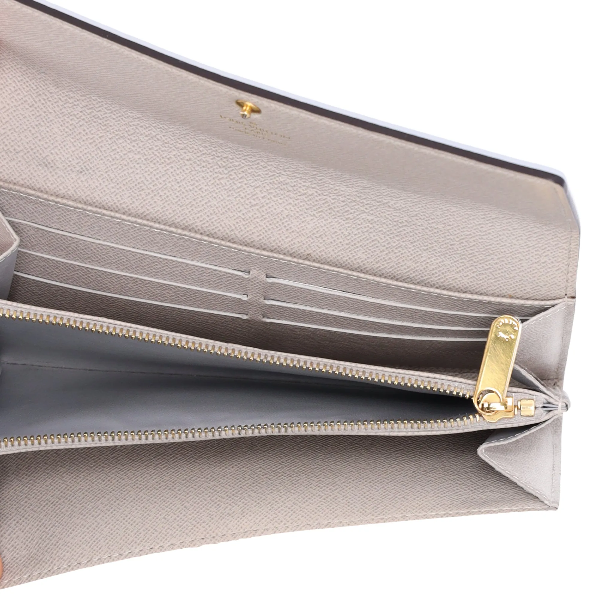 Louis Vuitton Monogram Dentelle Sarah Wallet Brown Silver sold by Gaby's Bags product image thumbnail 5