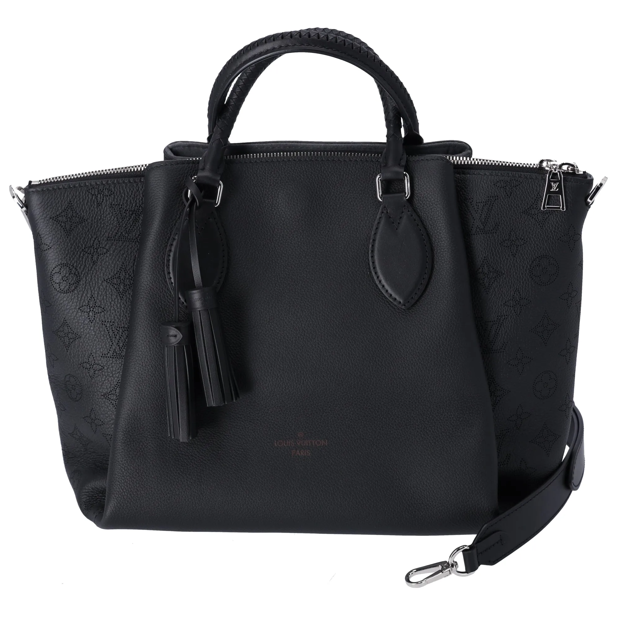 Louis Vuitton Haumea Mahina Handbag M55029 Black Leather sold by Gaby's Bags