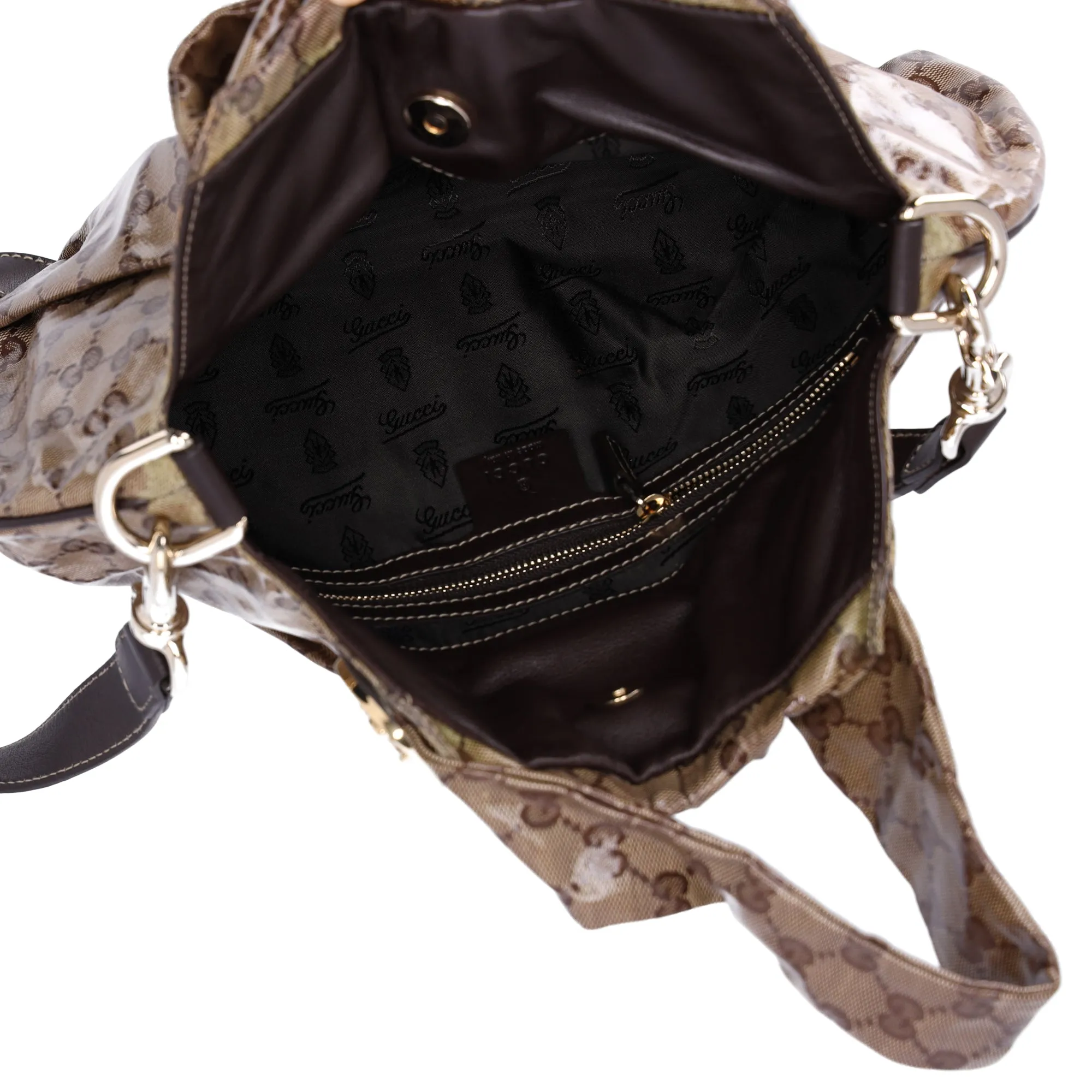 Gucci GG Crystal Small Hysteria Bag Brown Tote Coated Canvas sold by Gaby's Bags product image thumbnail 5