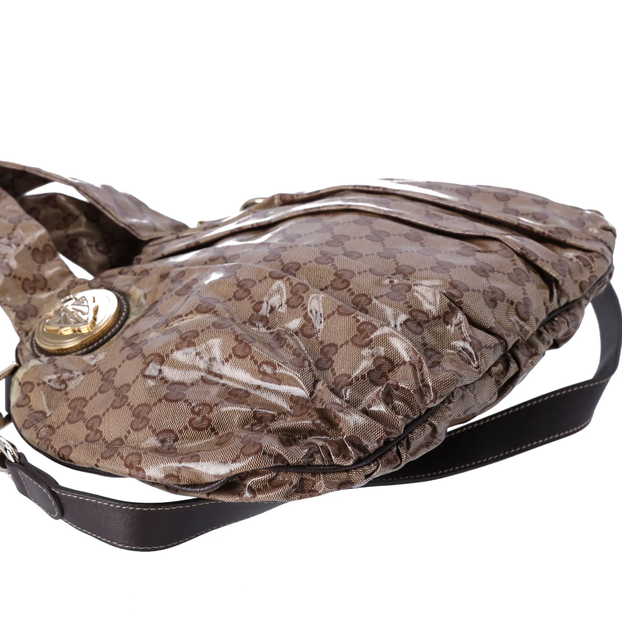 Gucci GG Crystal Small Hysteria Bag Brown Tote Coated Canvas sold by Gaby's Bags product image thumbnail 4