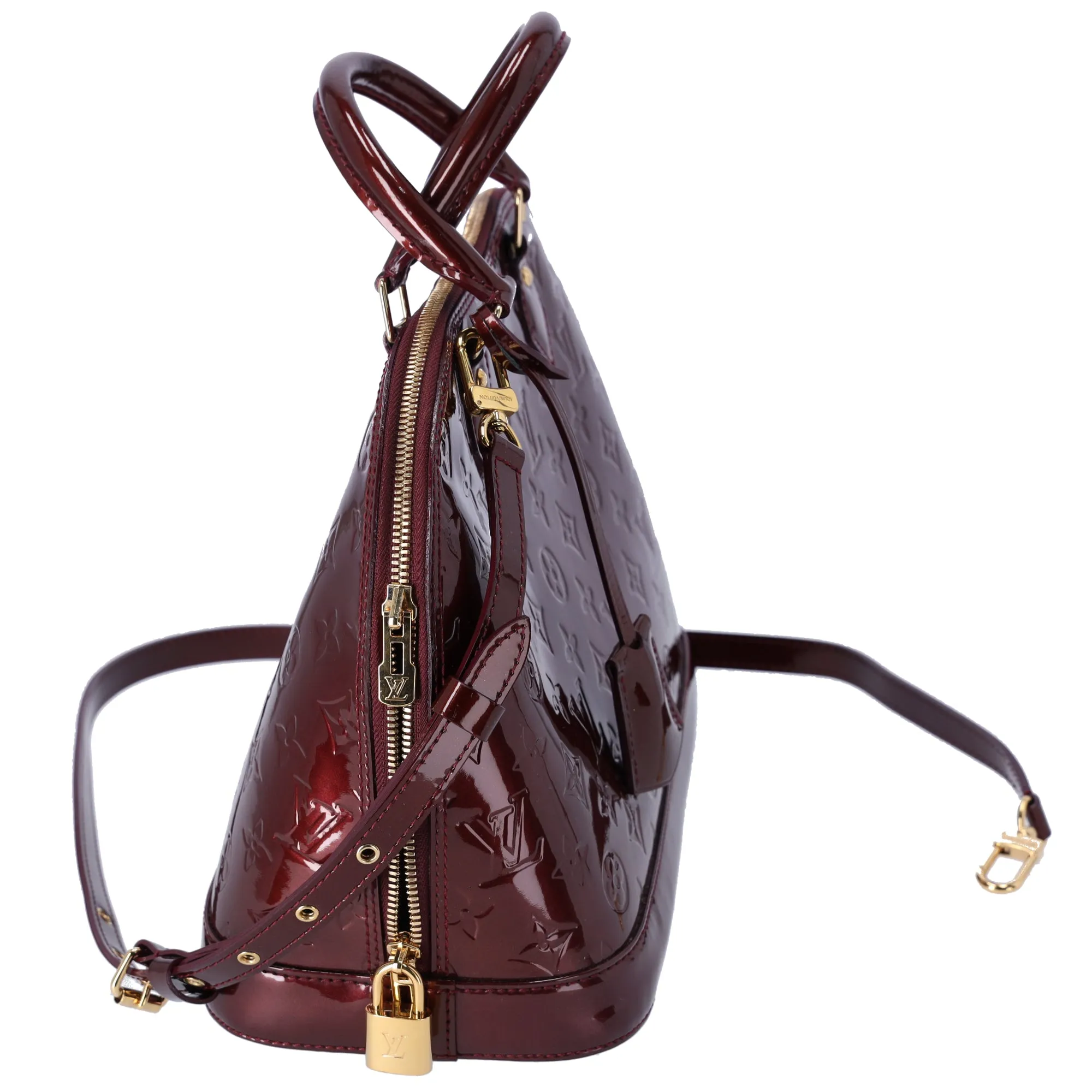 Louis Vuitton Alma PM Monogram Vernis Handbag M91691 Rouge Fauviste sold by Gaby's Bags product image thumbnail 2