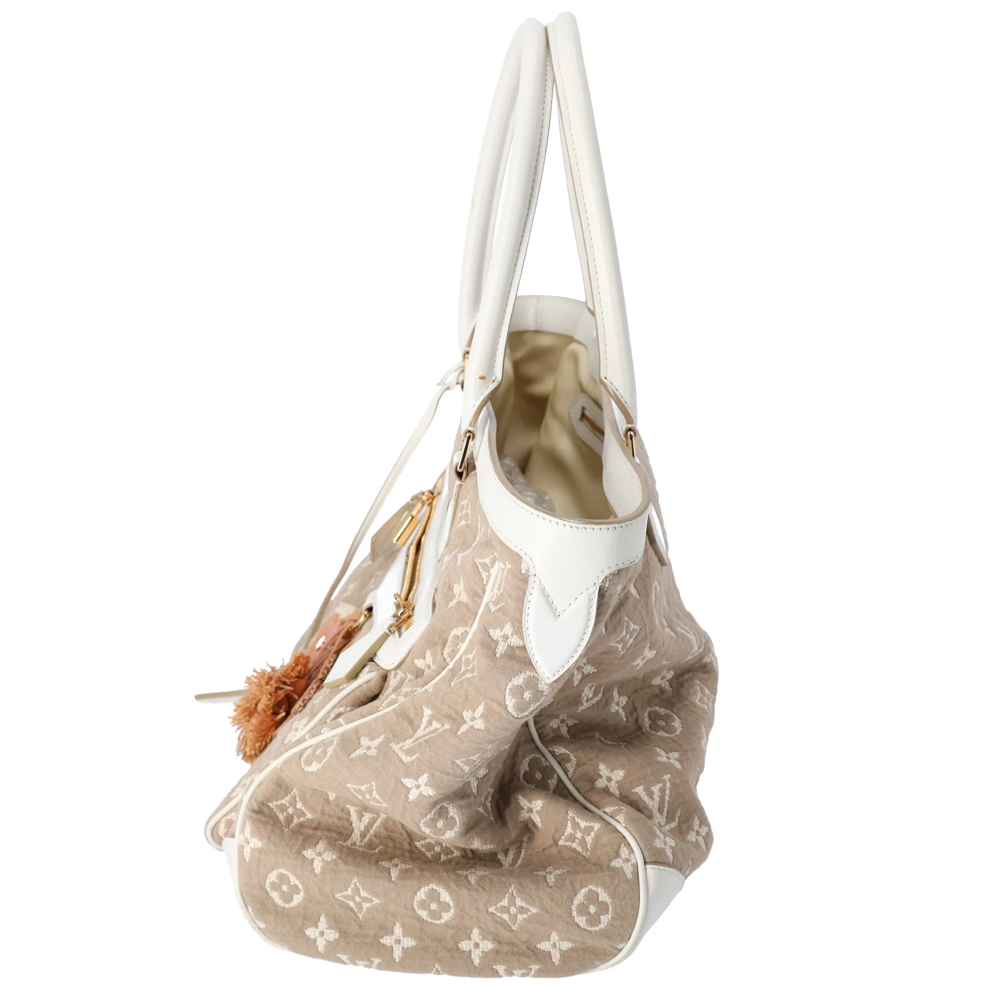Louis Vuitton Cabas GM Monogram Sabbia Tote Bag M93793 Blanc sold by Gaby's Bags product image thumbnail 4