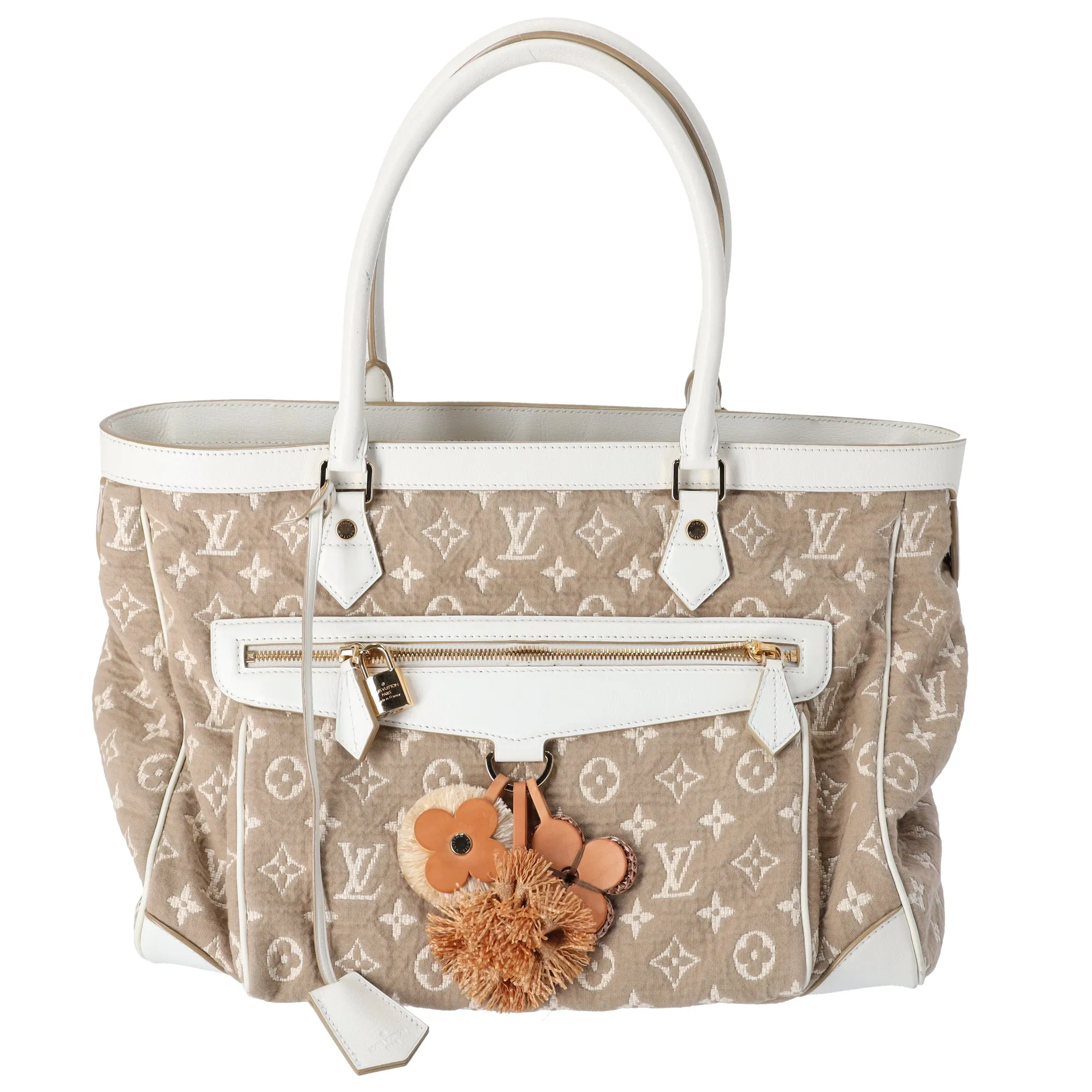 Louis Vuitton Cabas GM Monogram Sabbia Tote Bag M93793 Blanc sold by Gaby's Bags
