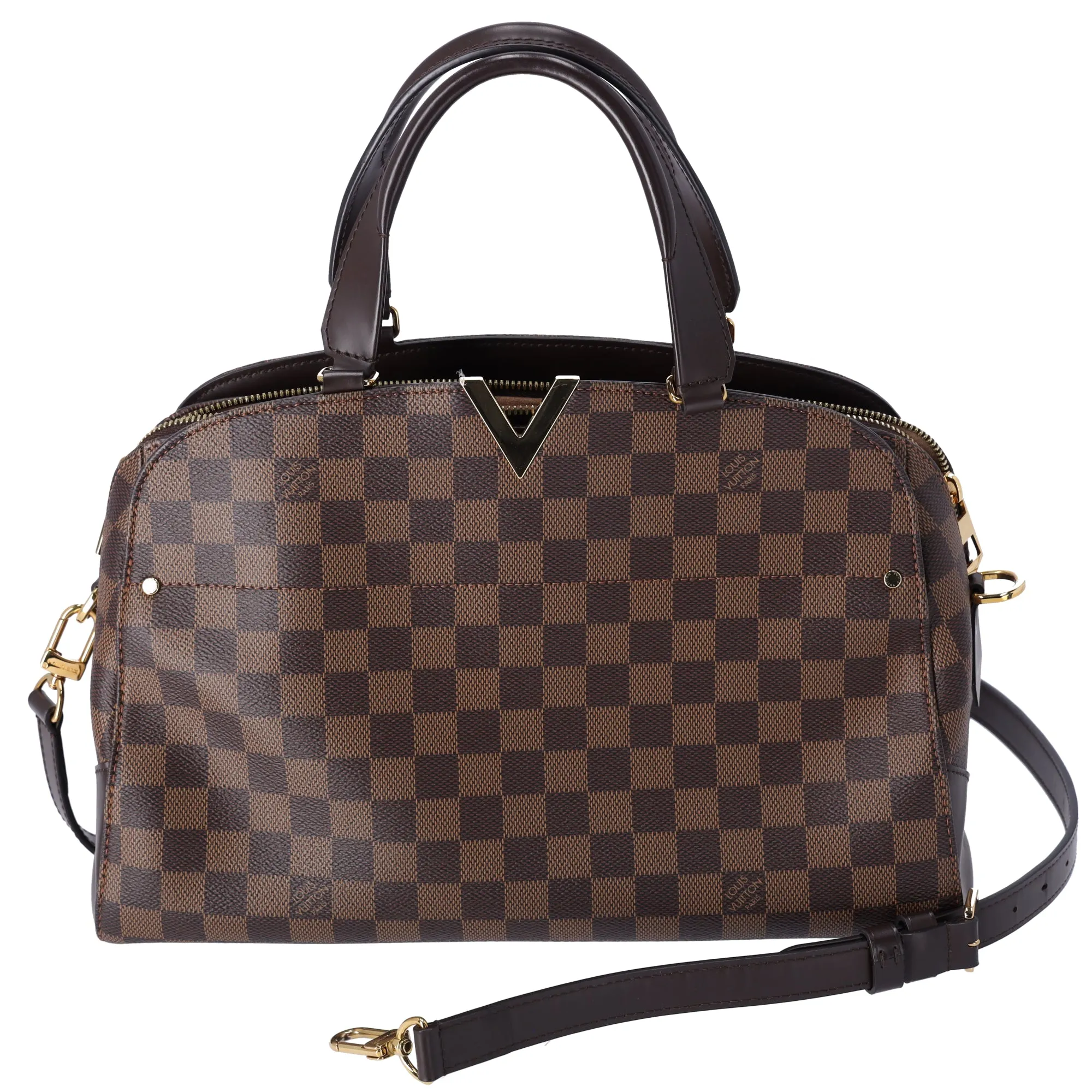 Louis Vuitton Kensington Bowling Handbag N41505 Ebene Damier sold by Gaby's Bags