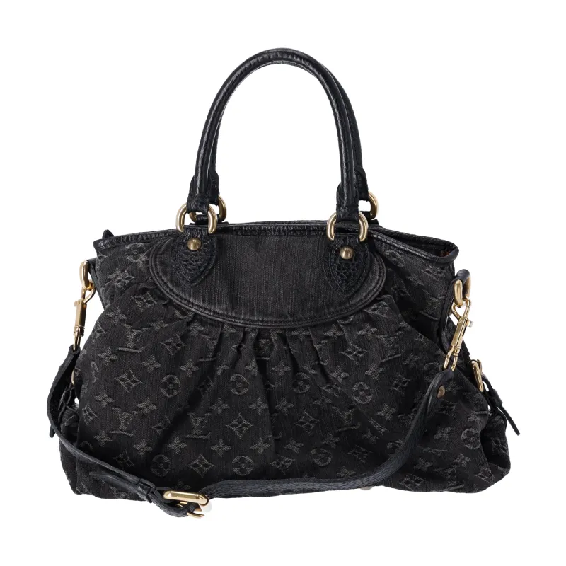 Louis Vuitton Neo Cabby MM Monogram Denim Handbag M95351 Noir Black sold by Gaby's Bags