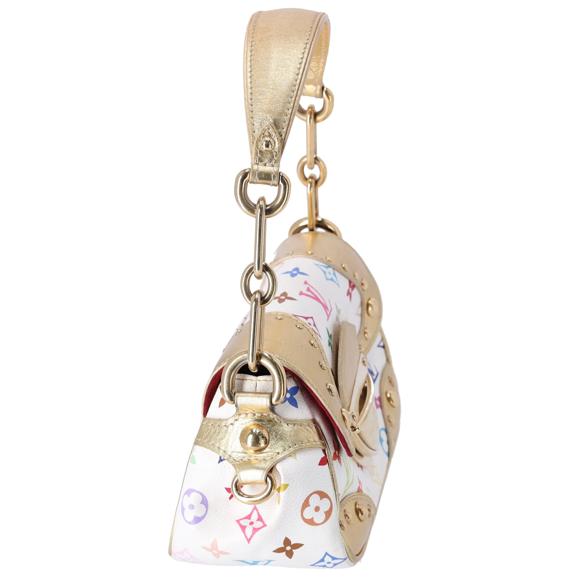 Louis Vuitton x Takashi Murakami Marilyn Bag White Multicolor Monogram Gold sold by Gaby's Bags product image thumbnail 3