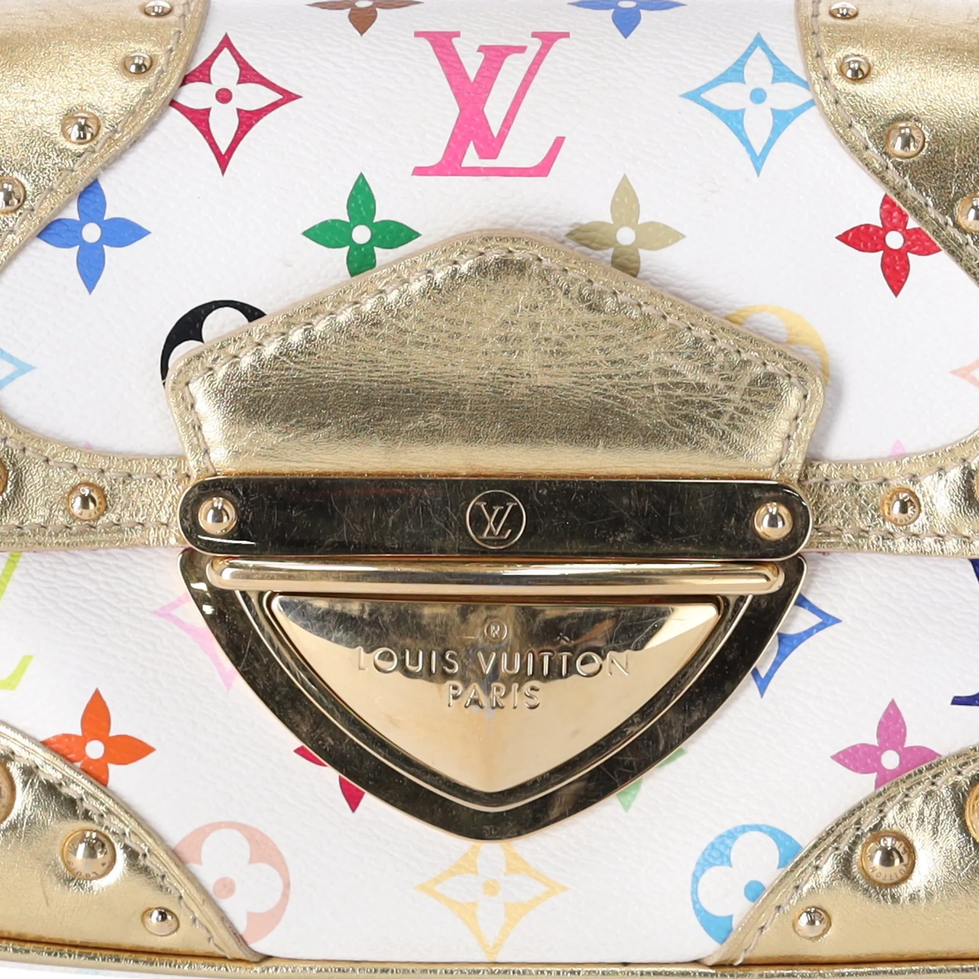 Louis Vuitton x Takashi Murakami Marilyn Bag White Multicolor Monogram Gold sold by Gaby's Bags product image thumbnail 2