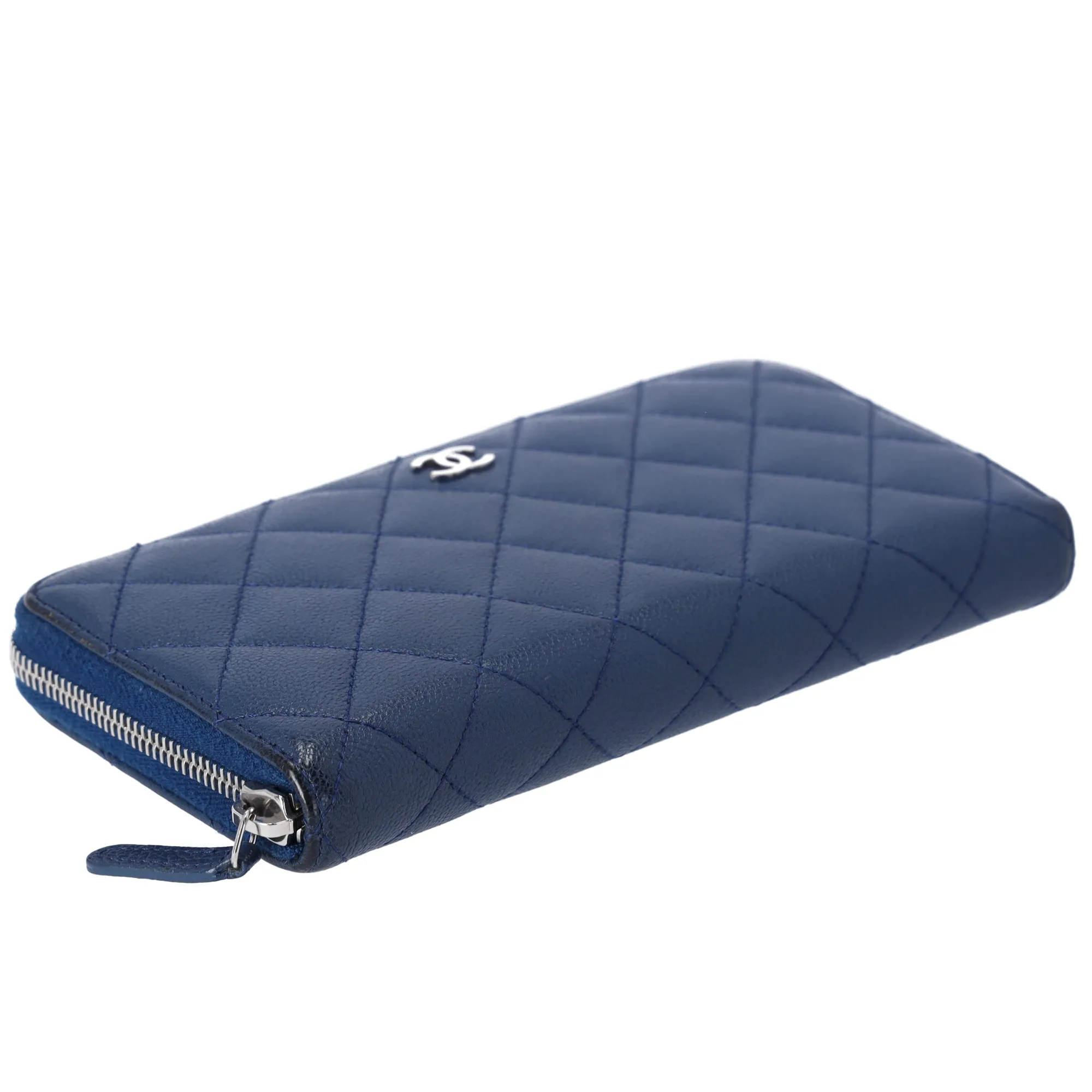 CHANEL Classic Matelasse Long Wallet A82370 Navy Caviar Leather sold by Gaby's Bags product image thumbnail 5