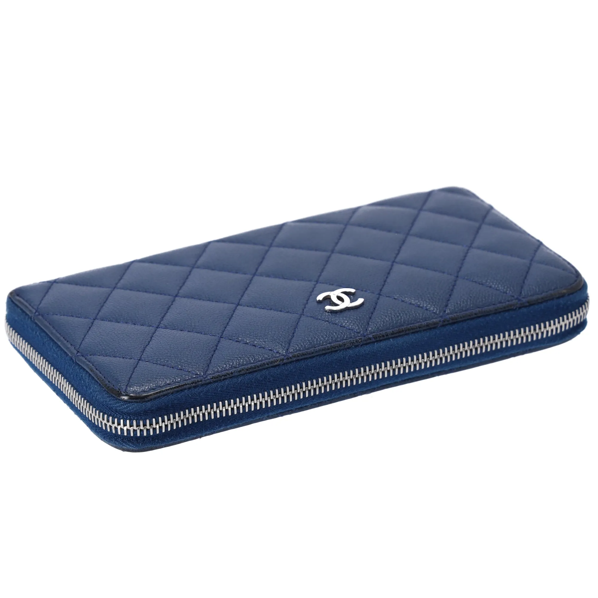 CHANEL Classic Matelasse Long Wallet A82370 Navy Caviar Leather sold by Gaby's Bags product image thumbnail 3