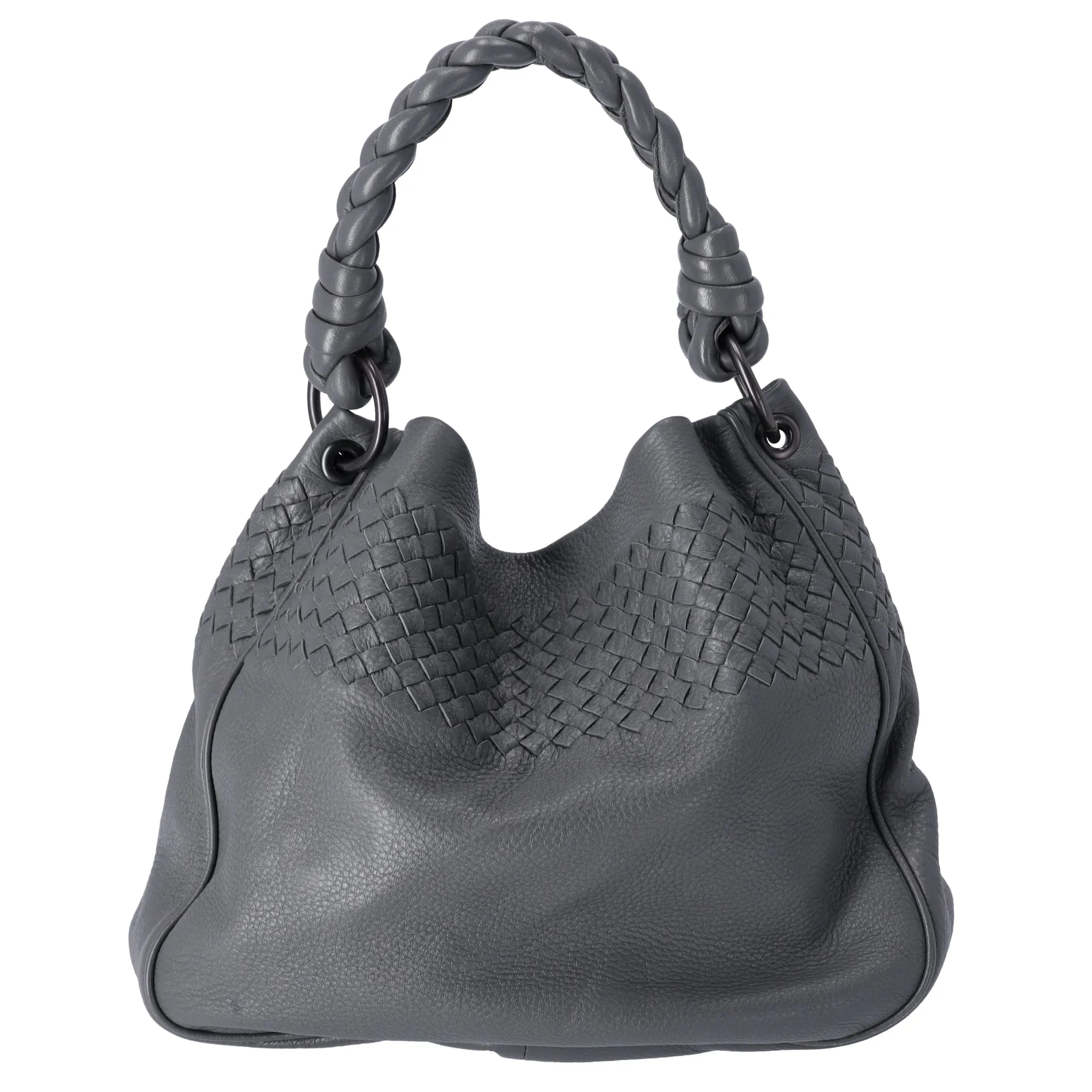 BOTTEGA VENETA Intrecciato Shoulder Bag 174526 Dark Gray Leather sold by Gaby's Bags product image thumbnail 3