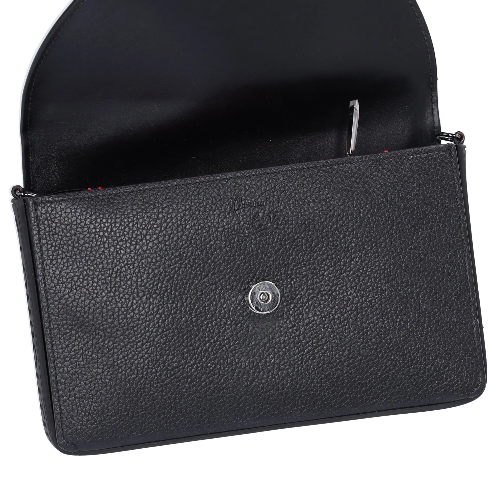 Christian Louboutin Explorer Funk Wallet Crossbody 1245218 Black Red Leather sold by Gaby's Bags product image thumbnail 4