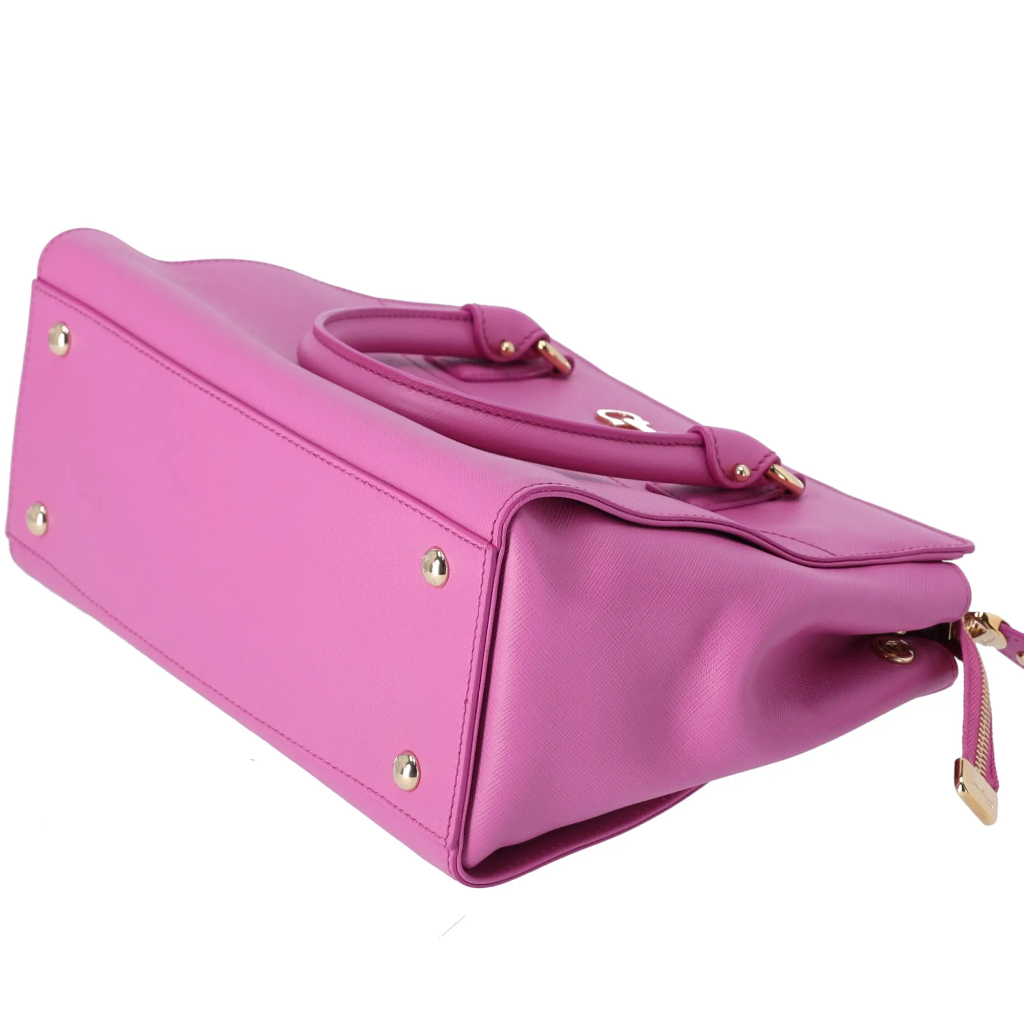 Salvatore Ferragamo Beky Handbag Pink Saffiano Leather sold by Gaby's Bags product image thumbnail 4