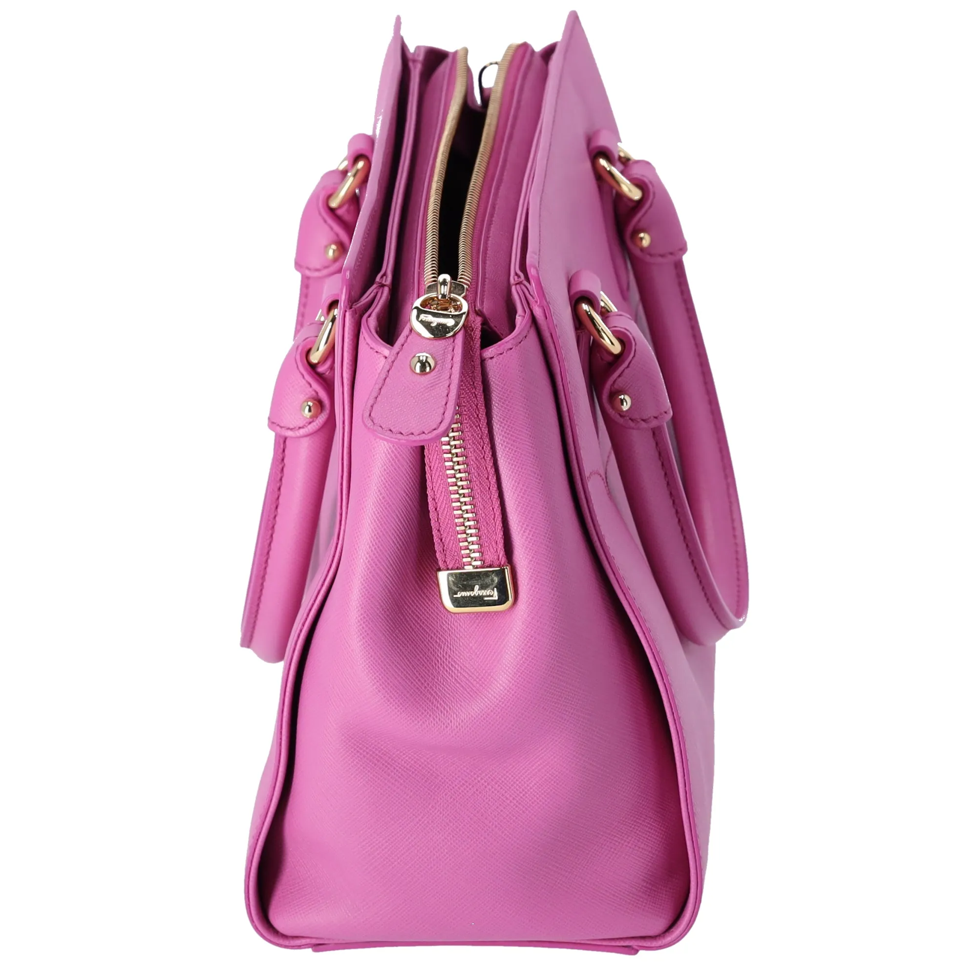 Salvatore Ferragamo Beky Handbag Pink Saffiano Leather sold by Gaby's Bags product image thumbnail 2