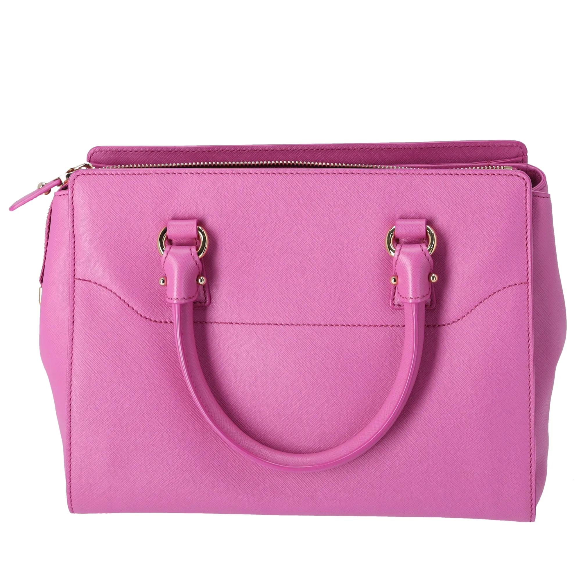 Salvatore Ferragamo Beky Handbag Pink Saffiano Leather sold by Gaby's Bags product image thumbnail 3