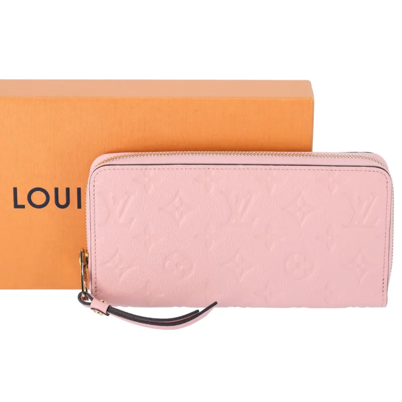 Louis Vuitton Zippy Wallet Monogram Empreinte Long Wallet M64090 Rose Poudre sold by Gaby's Bags