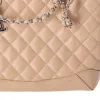 CHANEL Matelasse Easy Shopping Tote Bag Beige Calf Leather sold by Gaby's Bags