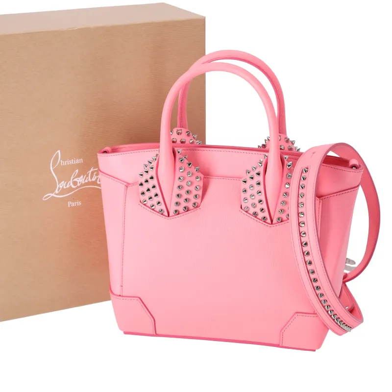 Christian Louboutin Small Eloise Satchel Spiked Leather Pink sold by Gaby's Bags