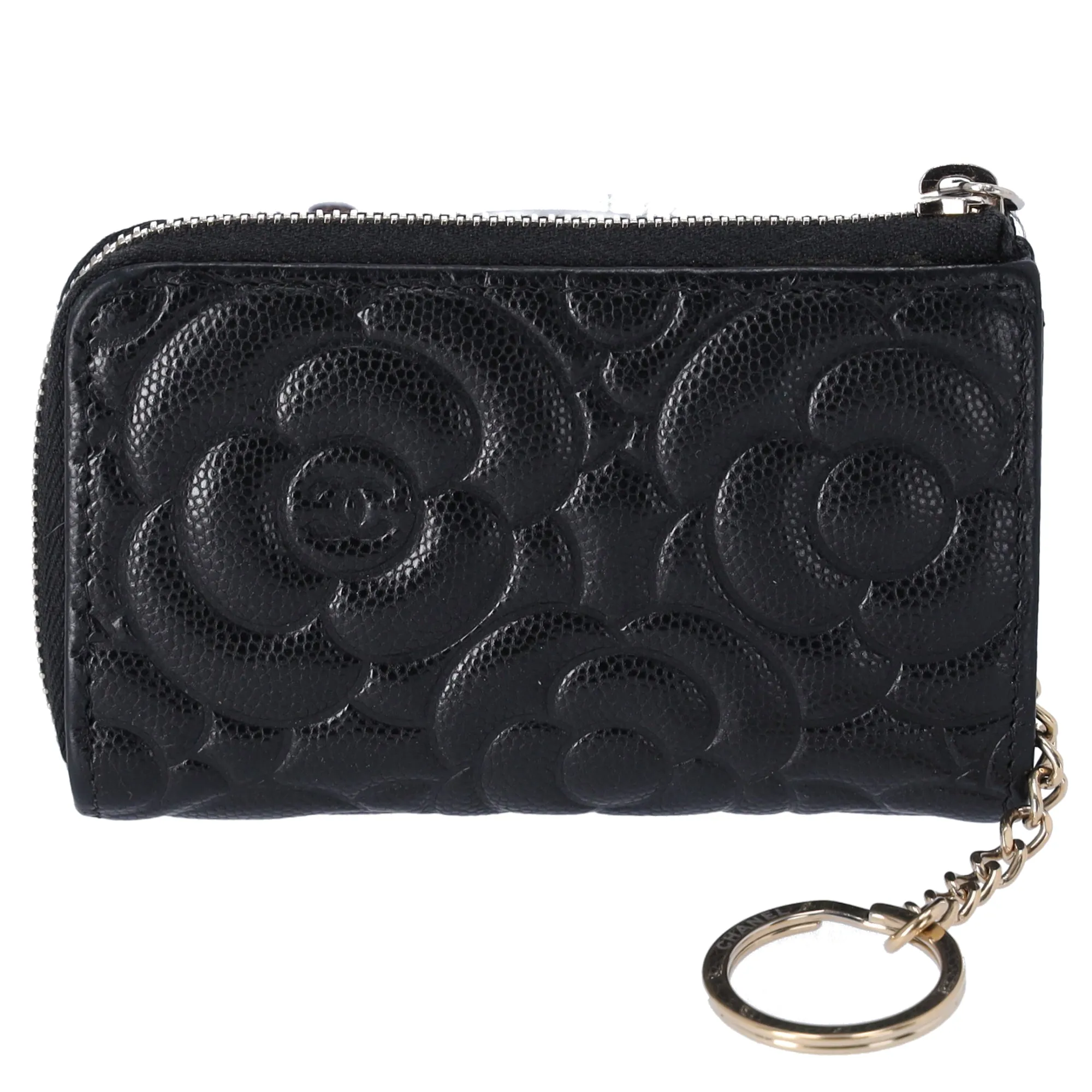 CHANEL Camellia Coin Case Wallet Black Caviar Leather sold by Gaby's Bags product image thumbnail 2