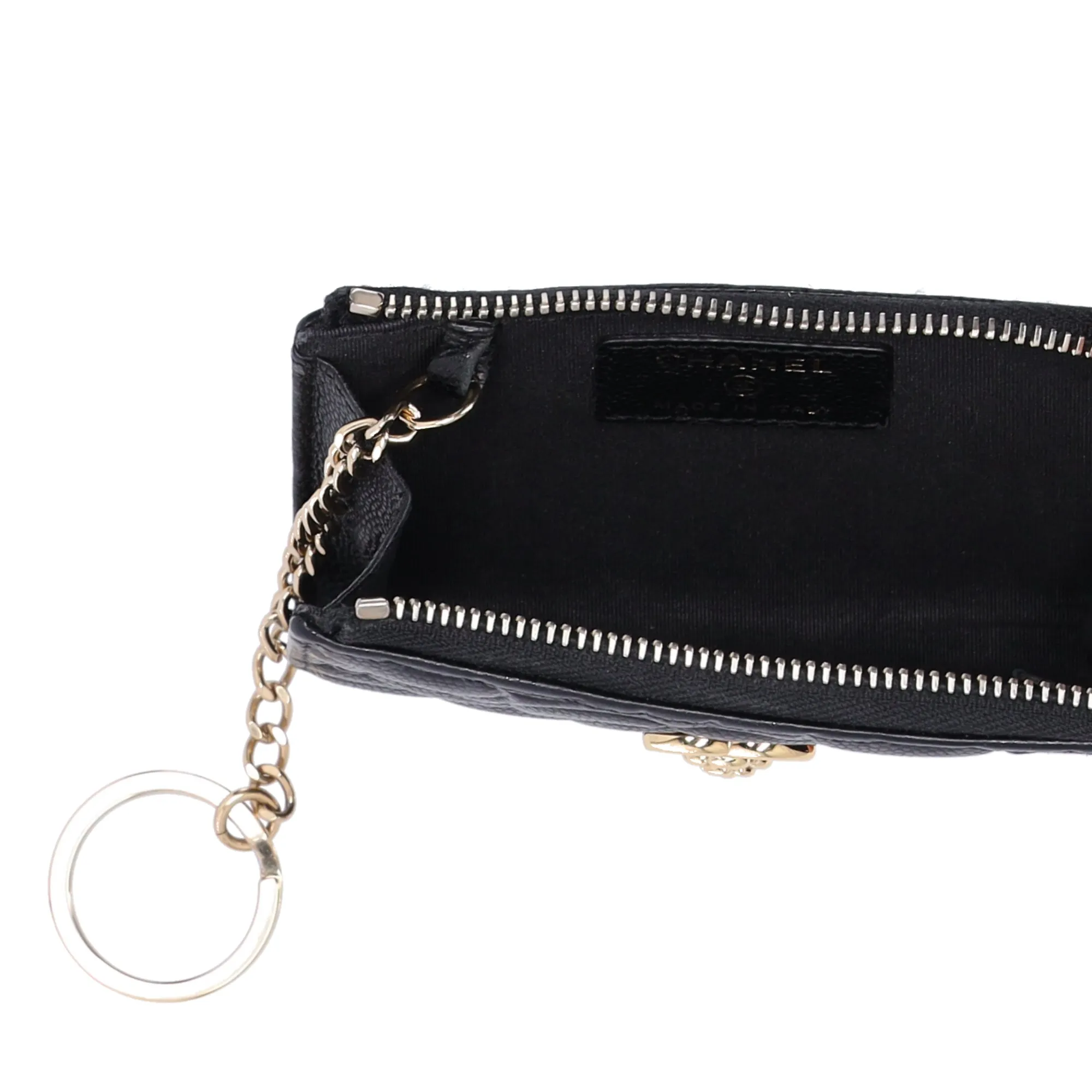 CHANEL Camellia Coin Case Wallet Black Caviar Leather sold by Gaby's Bags product image thumbnail 5