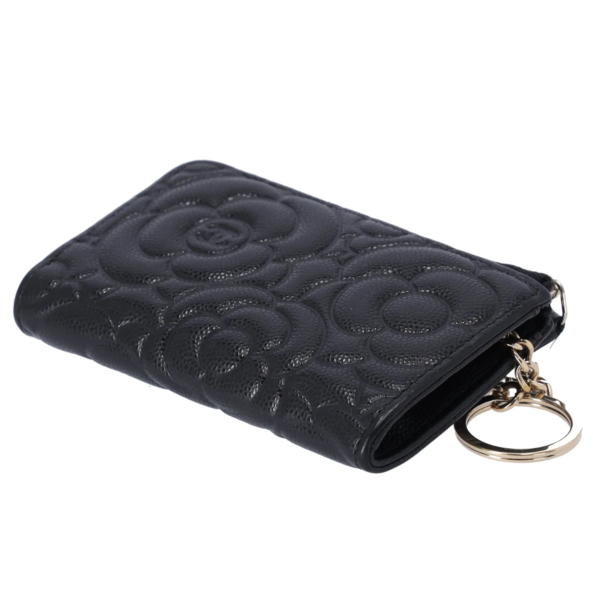 CHANEL Camellia Coin Case Wallet Black Caviar Leather sold by Gaby's Bags product image thumbnail 3