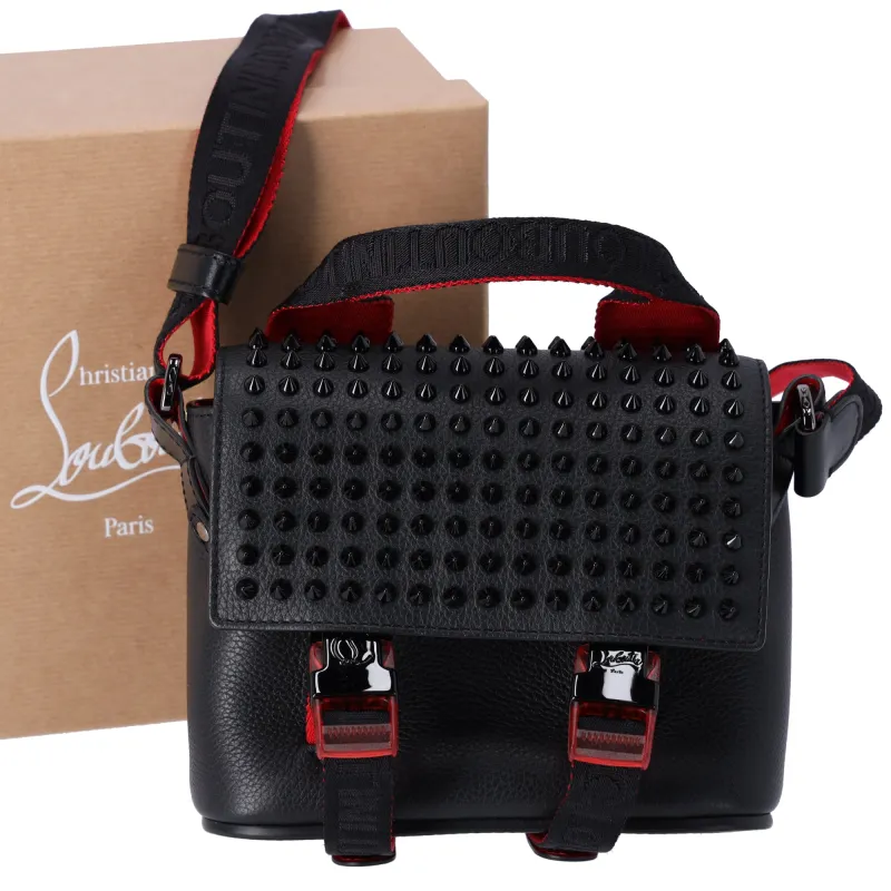 Christian Louboutin Loubiclic Mini Messenger Bag Spiked Leather sold by Gaby's Bags