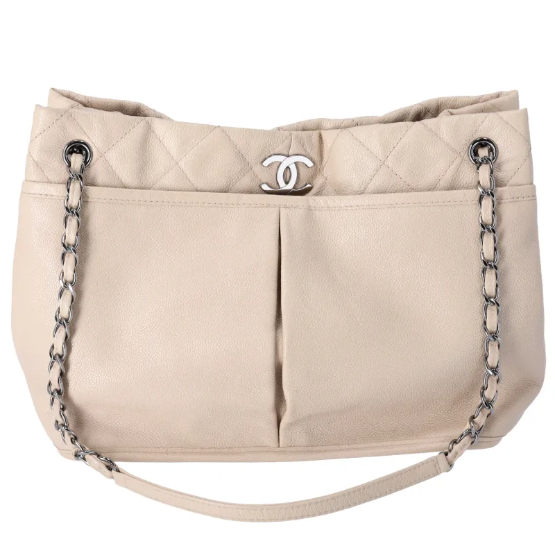 Chanel Natural Beauty Tote Beige Clair Caviar Leather sold by Gaby's Bags