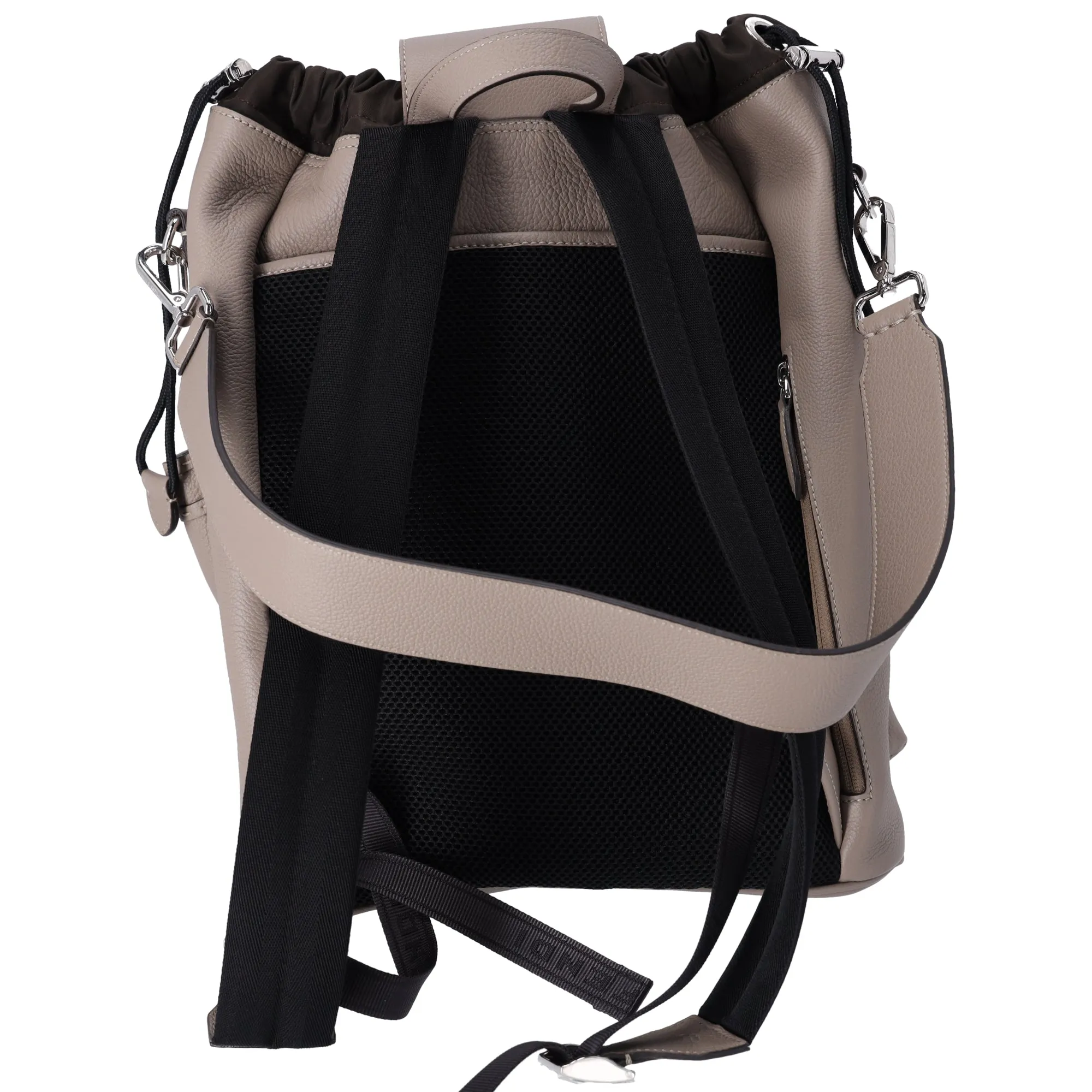 FENDI Strike Medium Backpack 7VZ070 Gray Beige Full Grain Leather sold by Gaby's Bags product image thumbnail 3