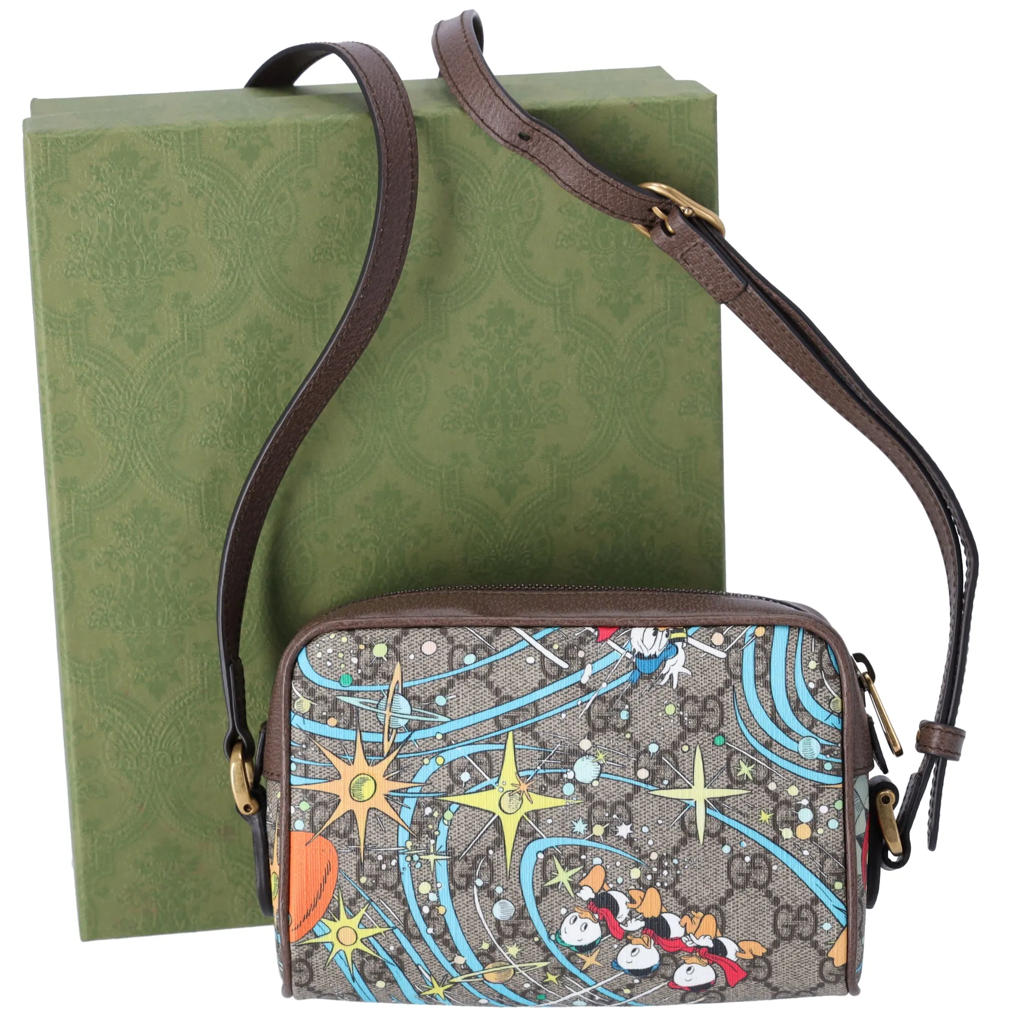 GUCCI x Disney GG Supreme Shoulder Bag 648124 Gray Beige Donald Duck sold by Gaby's Bags product image thumbnail 2