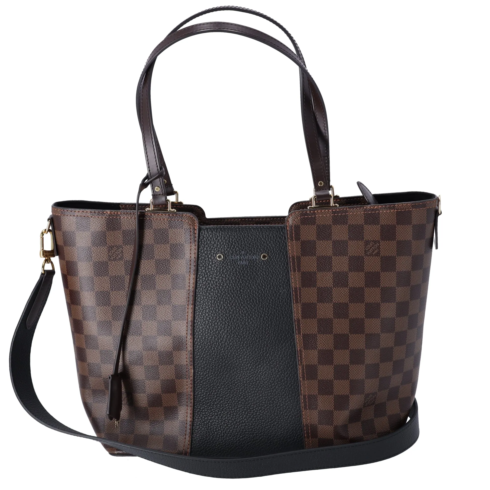 Louis Vuitton Jersey Tote Damier Ebene Shoulder Bag N44023 Brown Black sold by Gaby's Bags