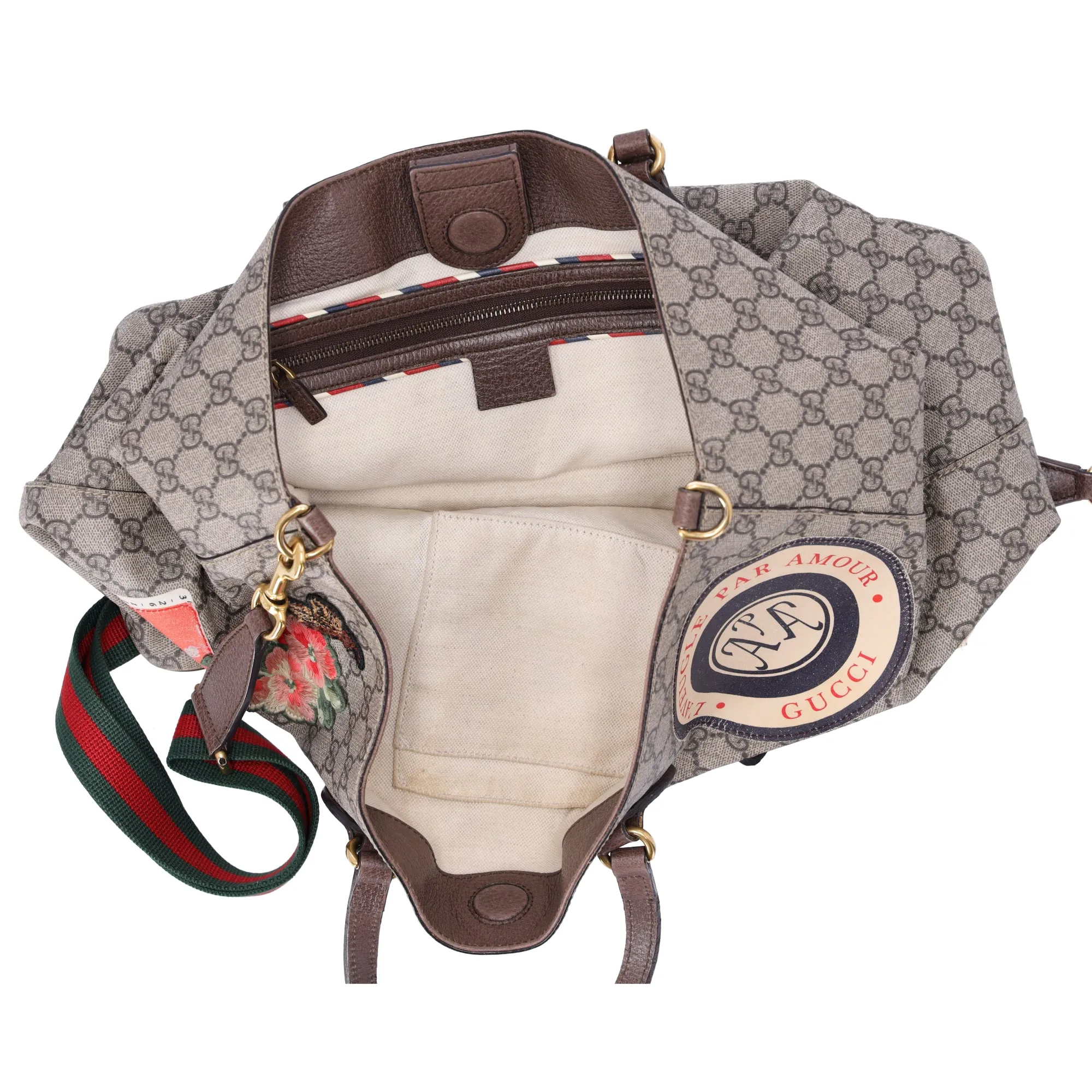 Gucci Large Courrier Convertible Tote GG Coated Canvas Applique sold by Gaby's Bags product image thumbnail 5