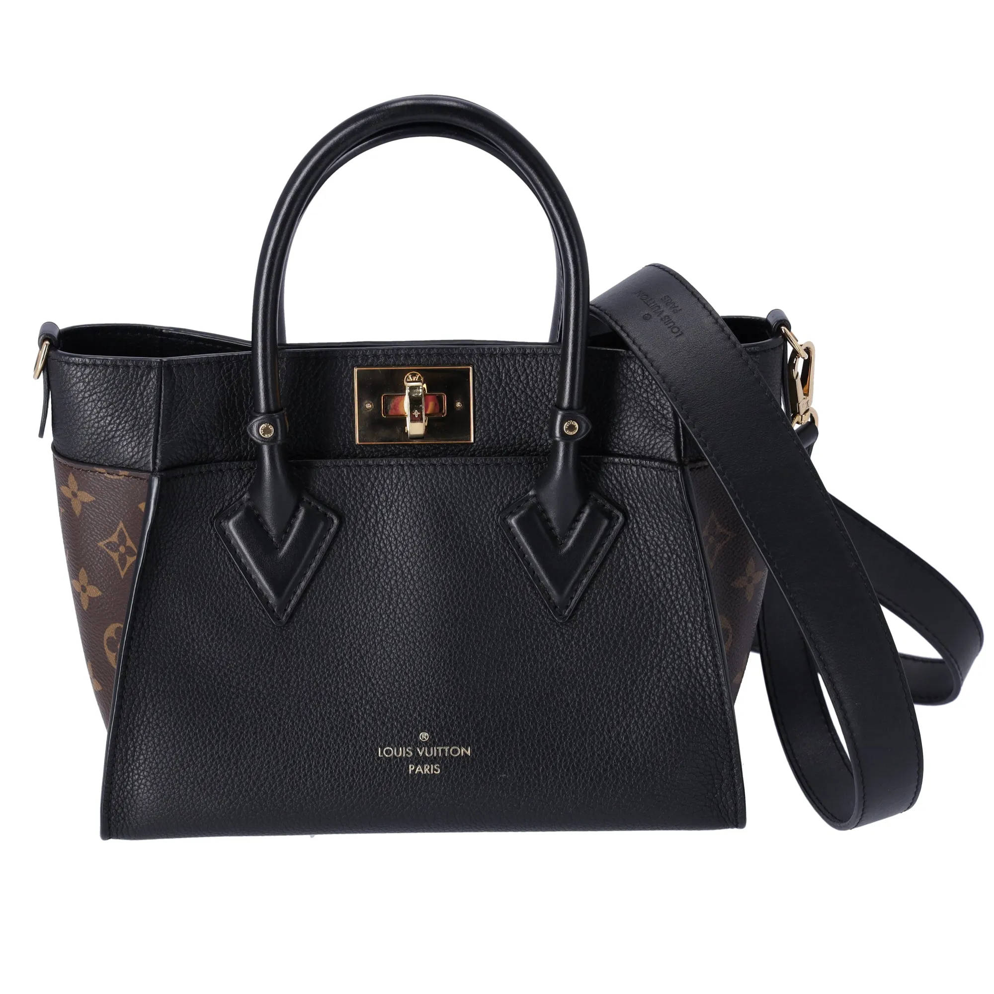 Louis Vuitton On My Side PM Monogram Tote Bag M57728 Brown Black sold by Gaby's Bags