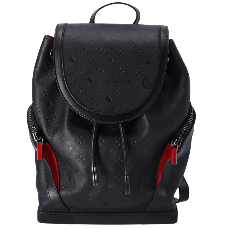 Christian Louboutin Explorer Funk Backpack Black Red Leather Logo made by Christian Louboutin