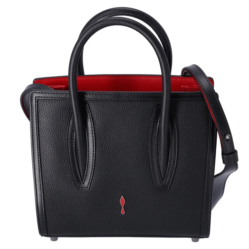 Christian Louboutin Paloma S Mini Handbag 3195173 Black Leather Red sold by Gaby's Bags