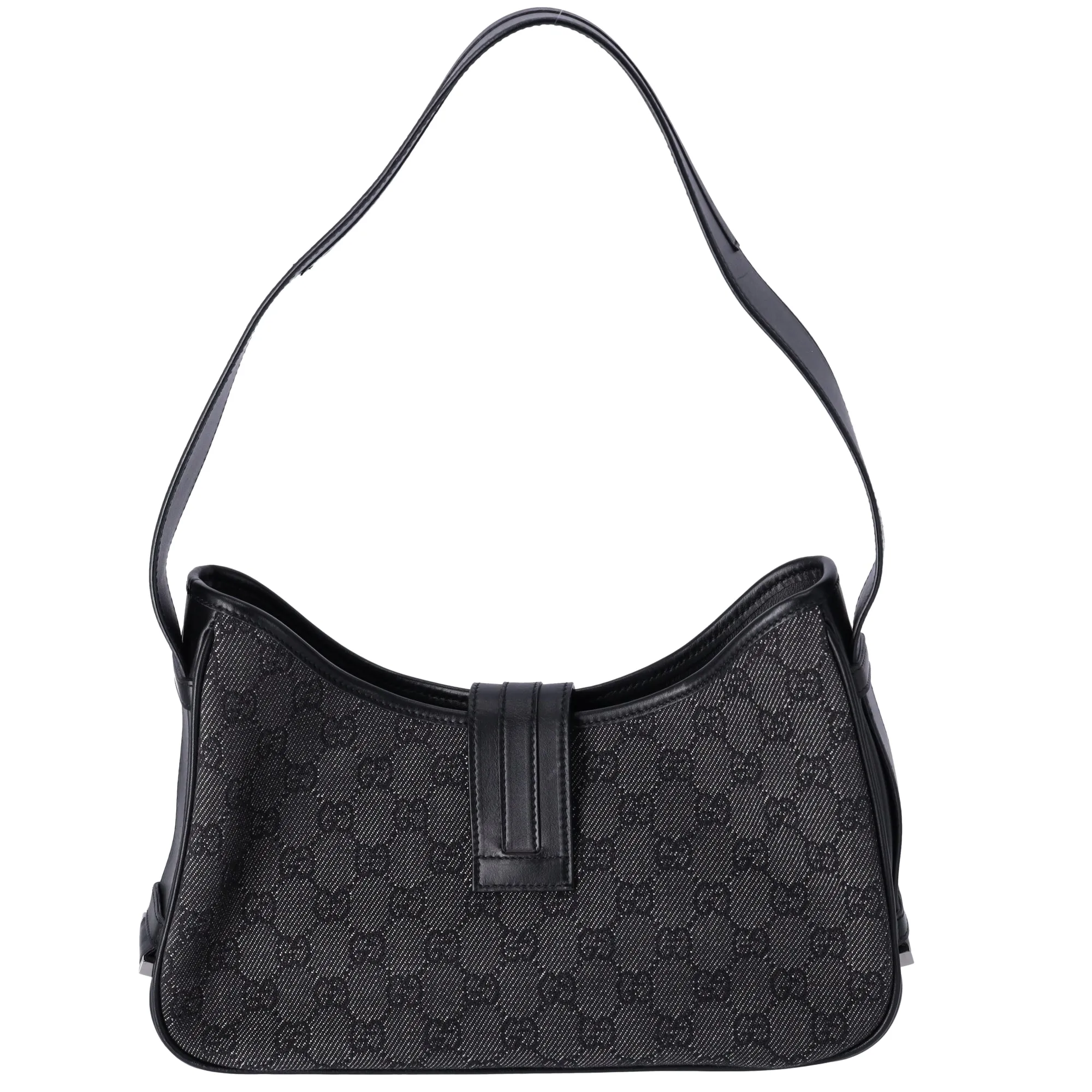 GUCCI GG Shoulder Bag 92736 Black Jacquard Leather Gray sold by Gaby's Bags product image thumbnail 3