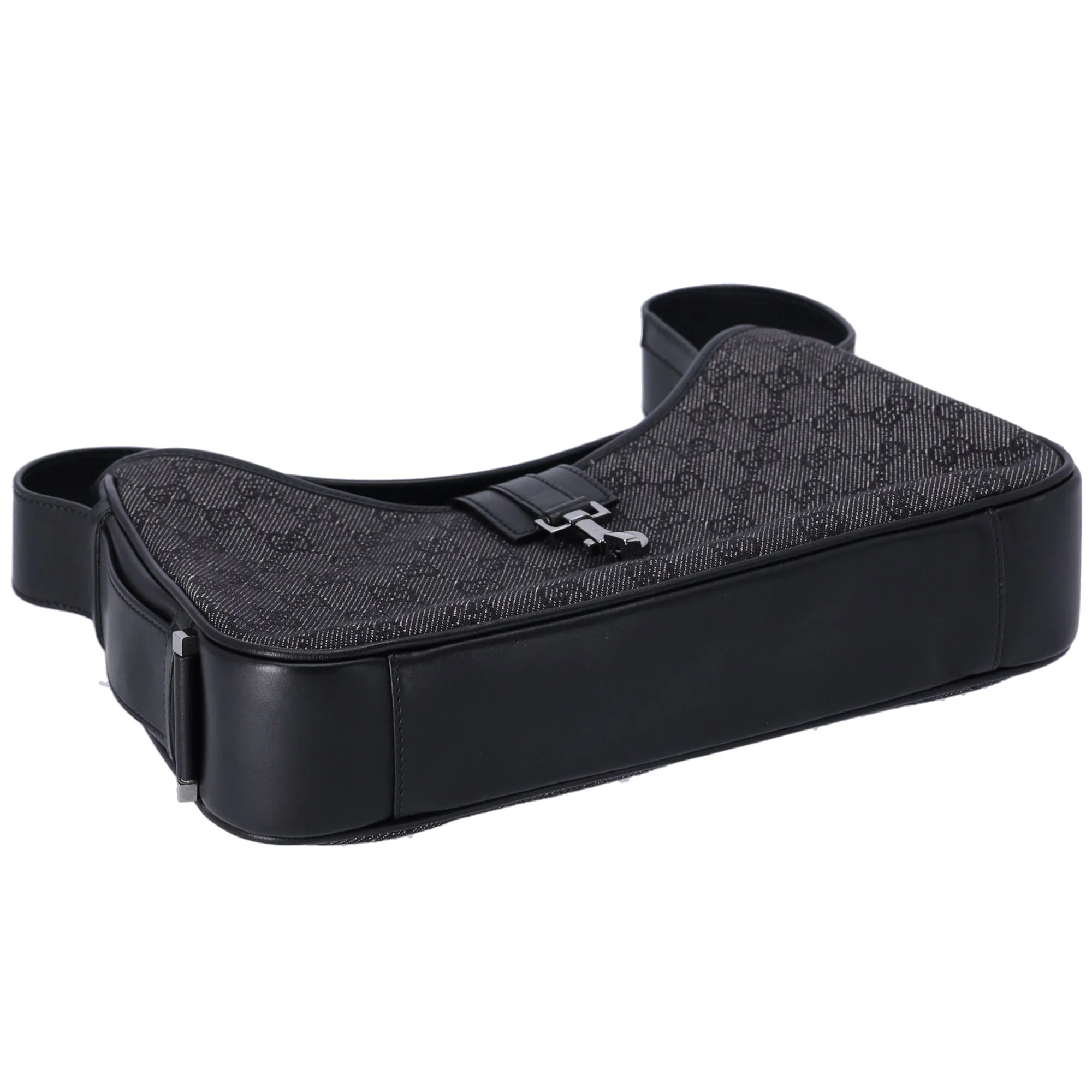 GUCCI GG Shoulder Bag 92736 Black Jacquard Leather Gray sold by Gaby's Bags product image thumbnail 4