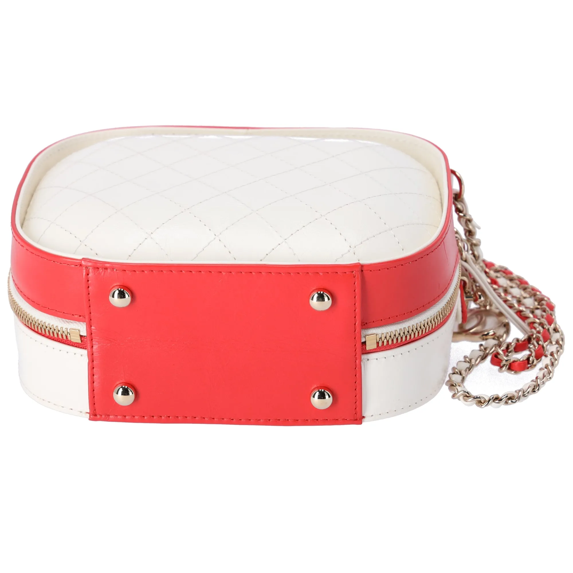 CHANEL Matelasse Vanity Bag Cream Red Leather sold by Gaby's Bags product image thumbnail 5