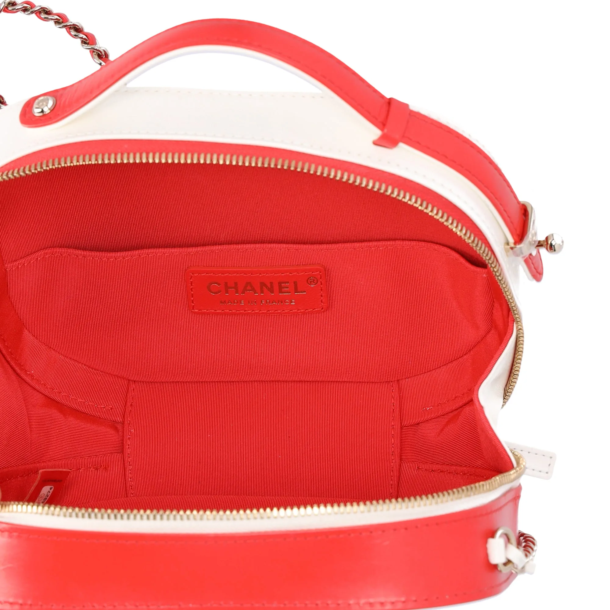 CHANEL Matelasse Vanity Bag Cream Red Leather sold by Gaby's Bags product image thumbnail 4