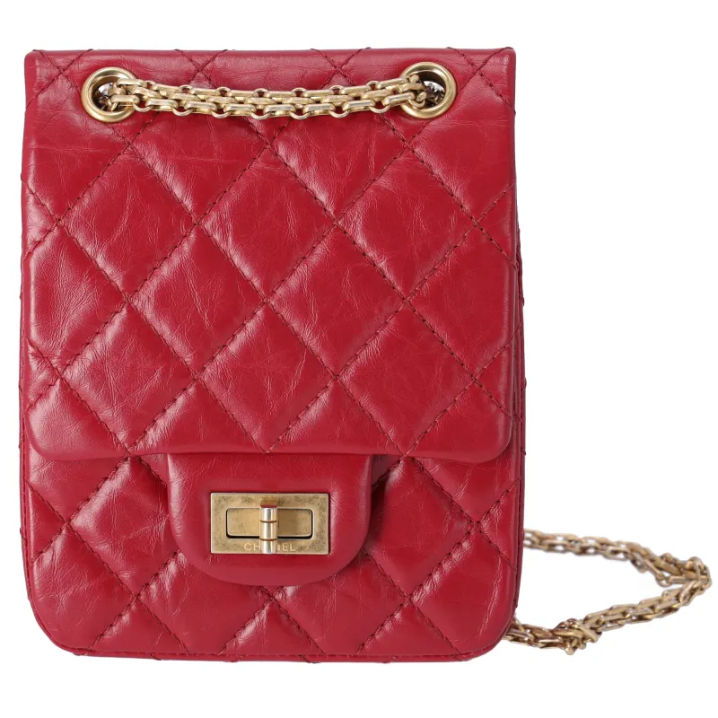 CHANEL Matelasse 2.55 Reissue Shoulder Bag Red Calfskin Leather sold by Gaby's Bags