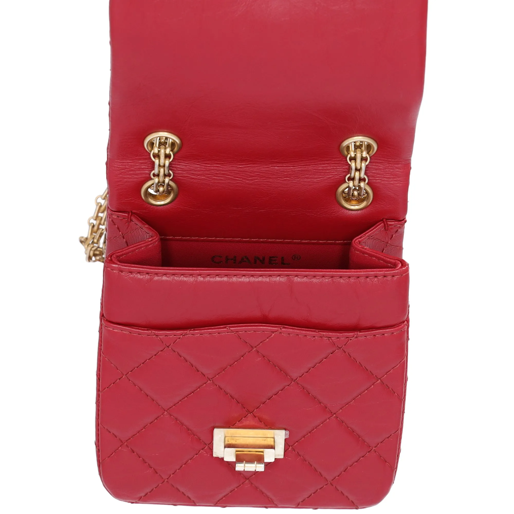 CHANEL Matelasse 2.55 Reissue Shoulder Bag Red Calfskin Leather sold by Gaby's Bags product image thumbnail 5