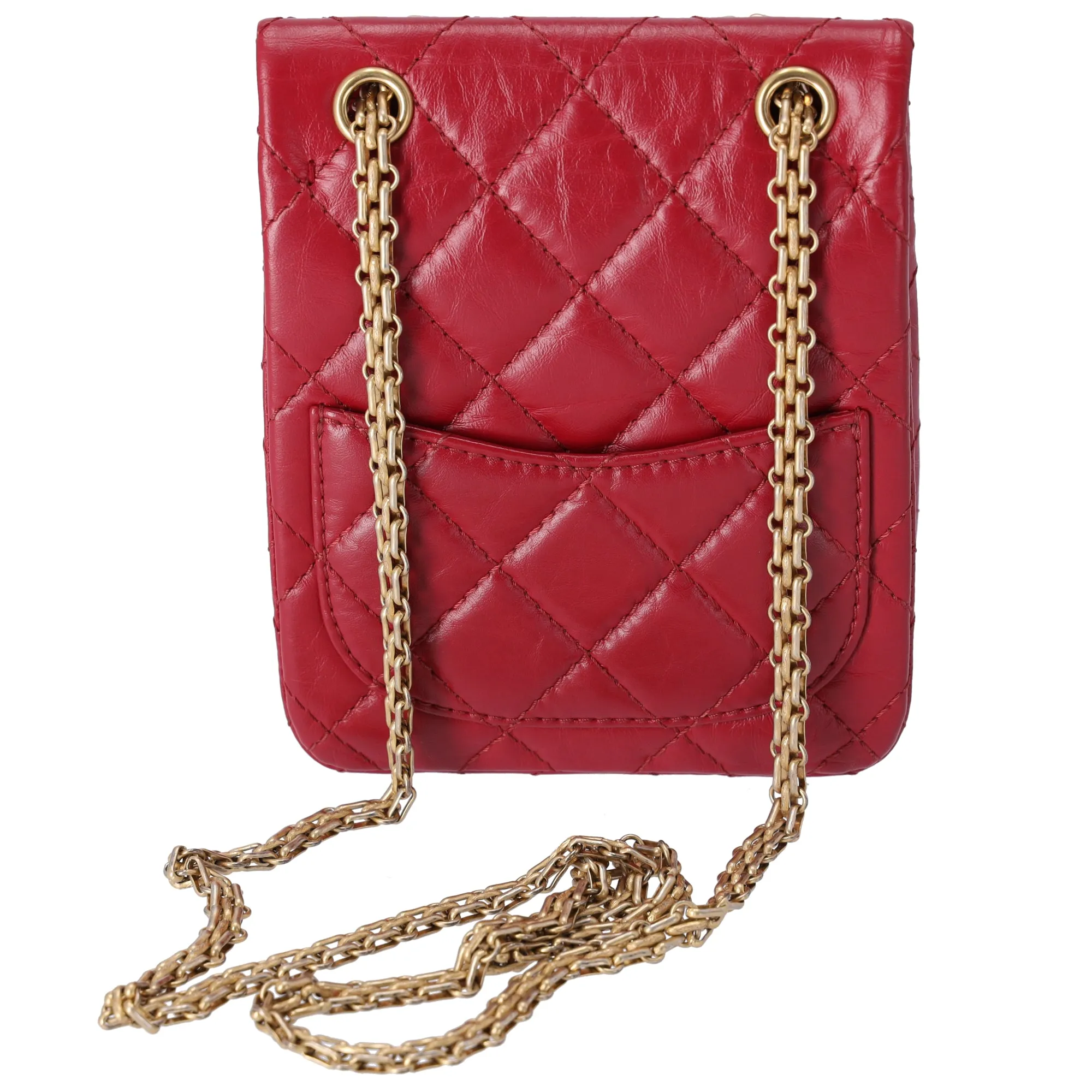 CHANEL Matelasse 2.55 Reissue Shoulder Bag Red Calfskin Leather sold by Gaby's Bags product image thumbnail 3
