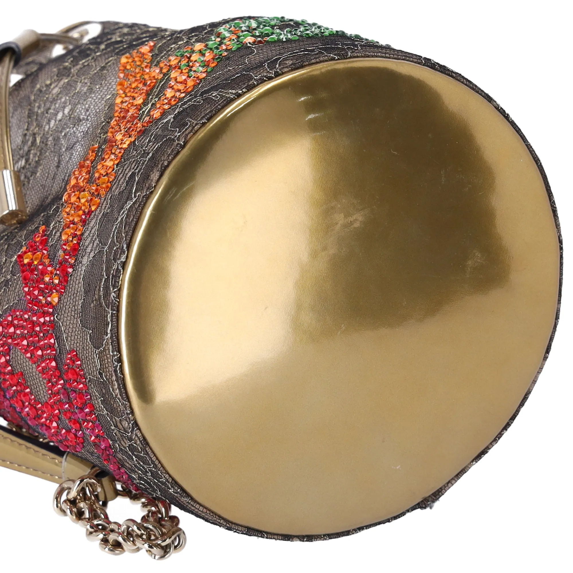 Christian Louboutin Marie jane Shoulder Bag Gold Red Blue Nylon Rhinestones sold by Gaby's Bags product image thumbnail 4