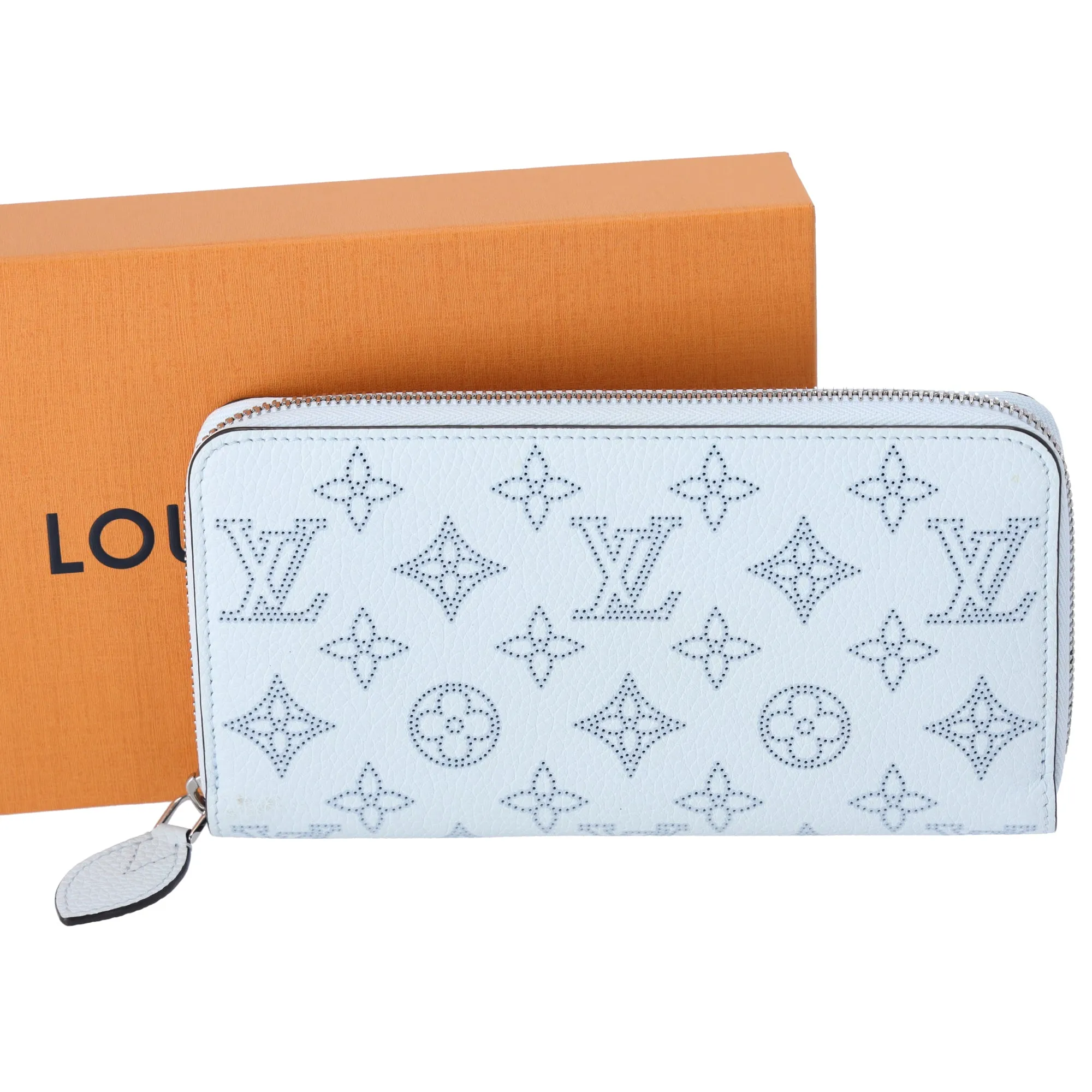 Louis Vuitton Zippy Wallet Mahina Monogram Long Wallet M82197 Blue sold by Gaby's Bags